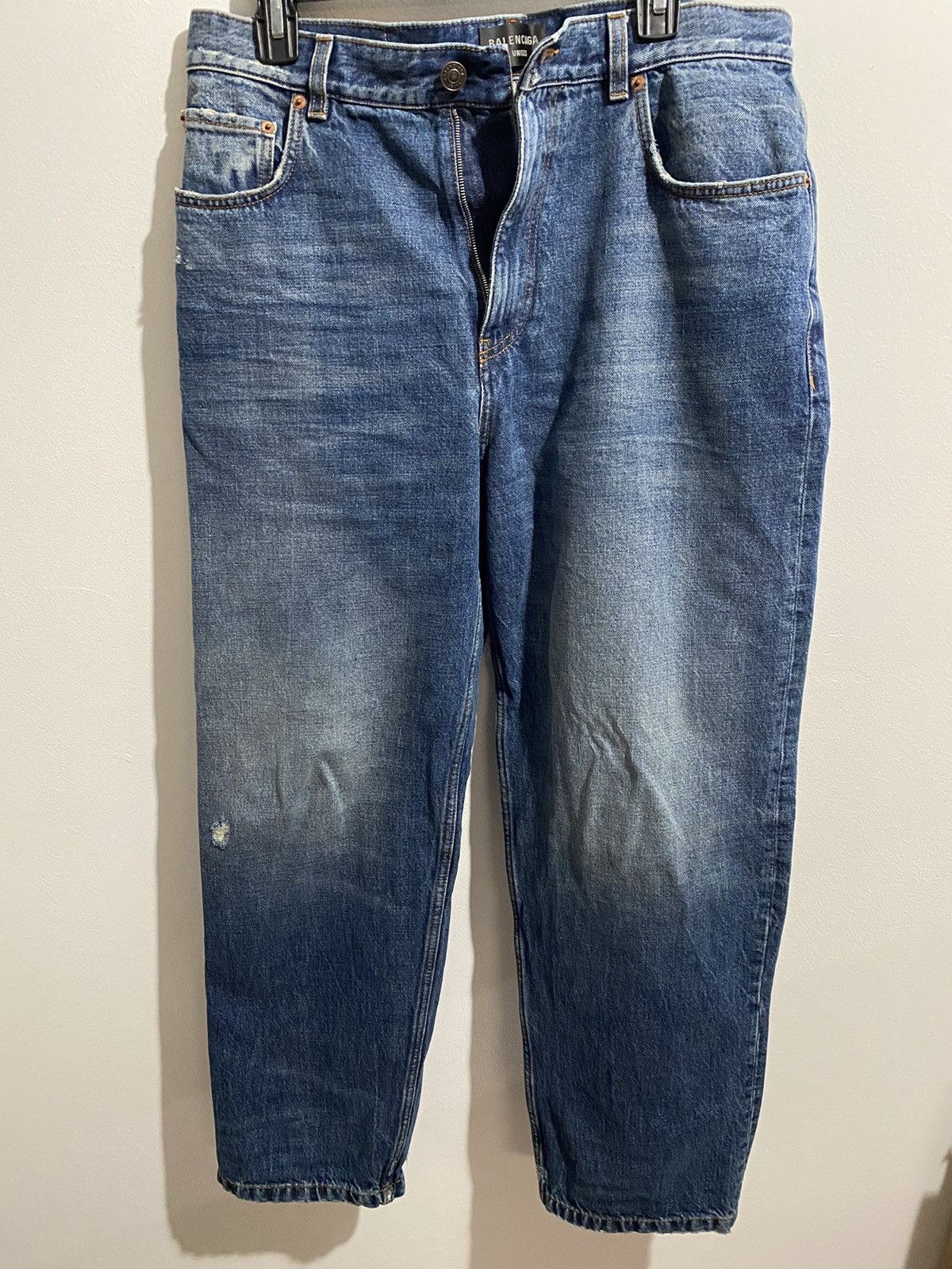 Balenciaga Distressed loose fit denim Size US 30 / EU 46 - 1 Thumbnail