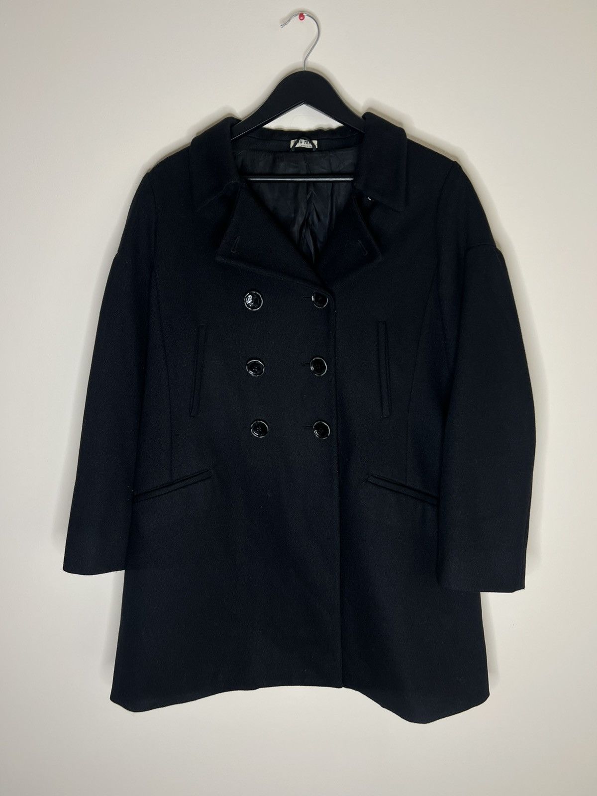 Miu Miu MIU MIU Double-Breasted Wool Coat🧥 Size L / US 10 / IT 46 - 2 Thumbnail