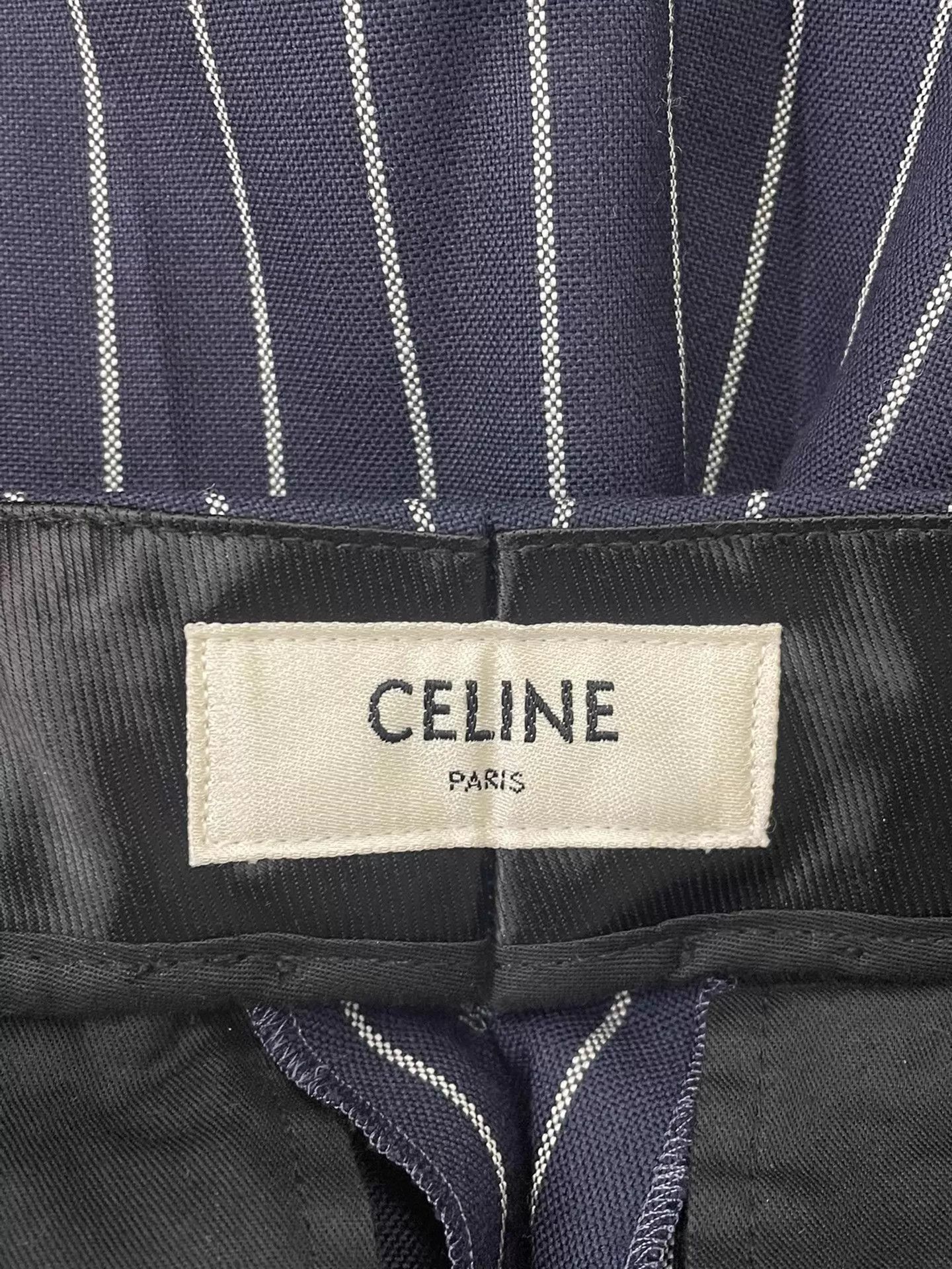 Celine Celine Formal Blue & White Striped Trousers 38 New Size 26" / US 2 / IT 38 - 3 Thumbnail
