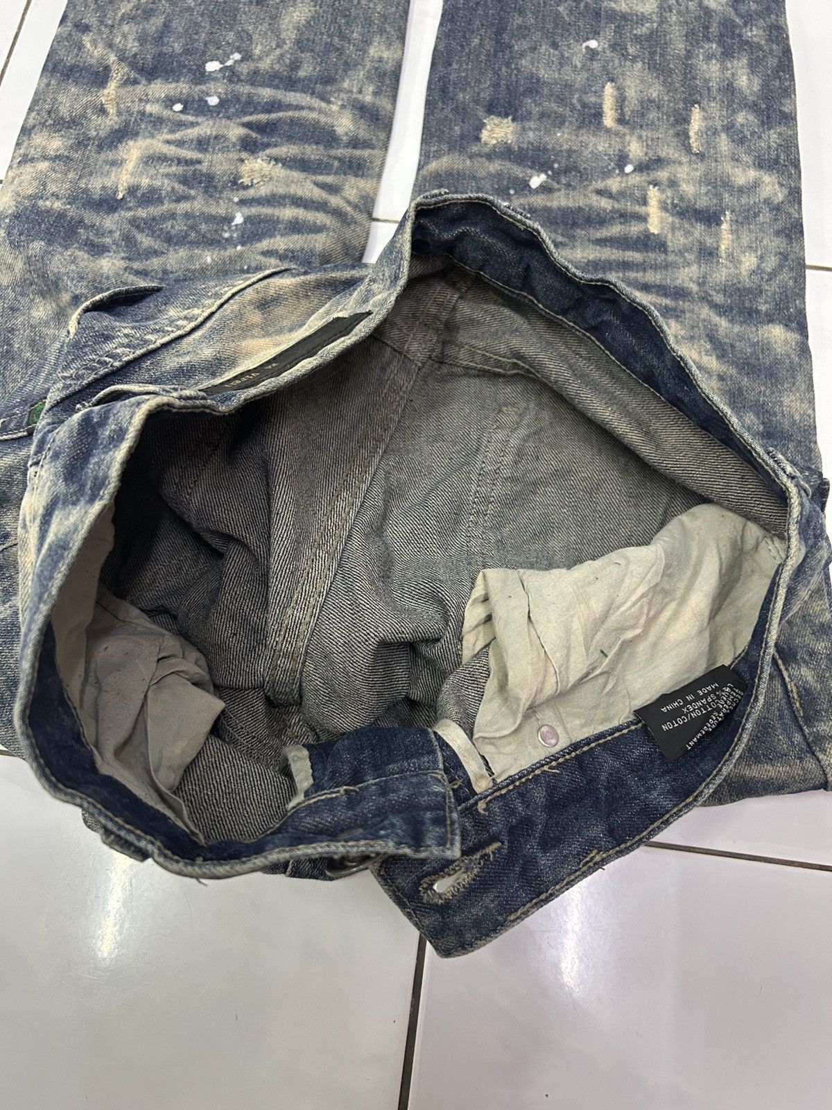 Japanese Brand × Vintage ED VIRGIL Paints Trashed Distressed Jeans Size US 32 / EU 48 - 10 Thumbnail