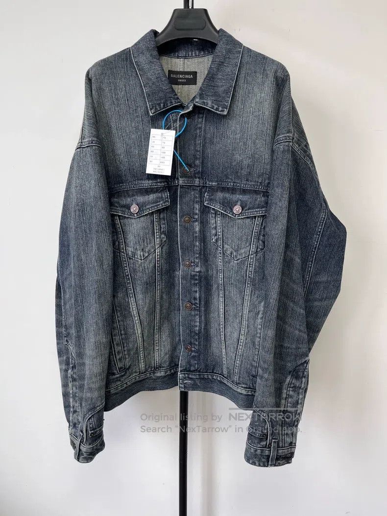 Balenciaga Balenciaga Distressed Single Breasted Pocket Denim Jacket Size US S / EU 44-46 / 1 - 1 Thumbnail