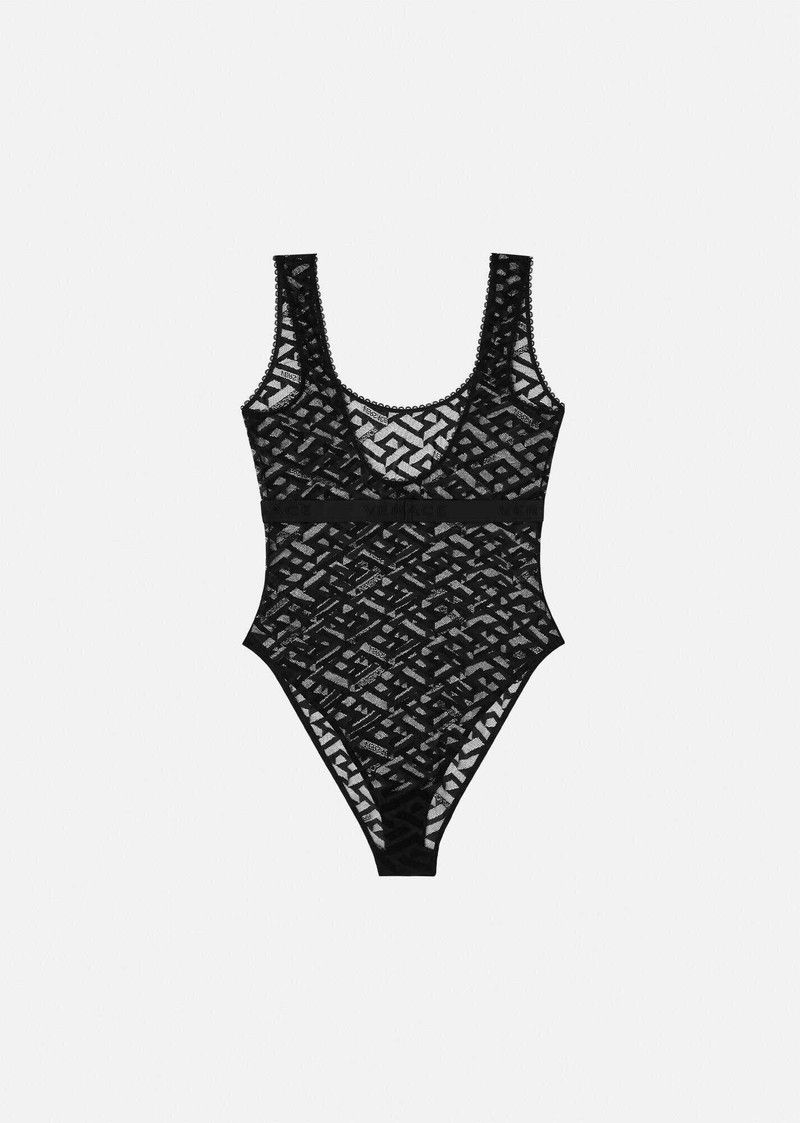 Versace o1y0226 Lingerie Bodysuit in Black Size XS / US 0-2 / IT 36-38 - 3 Thumbnail