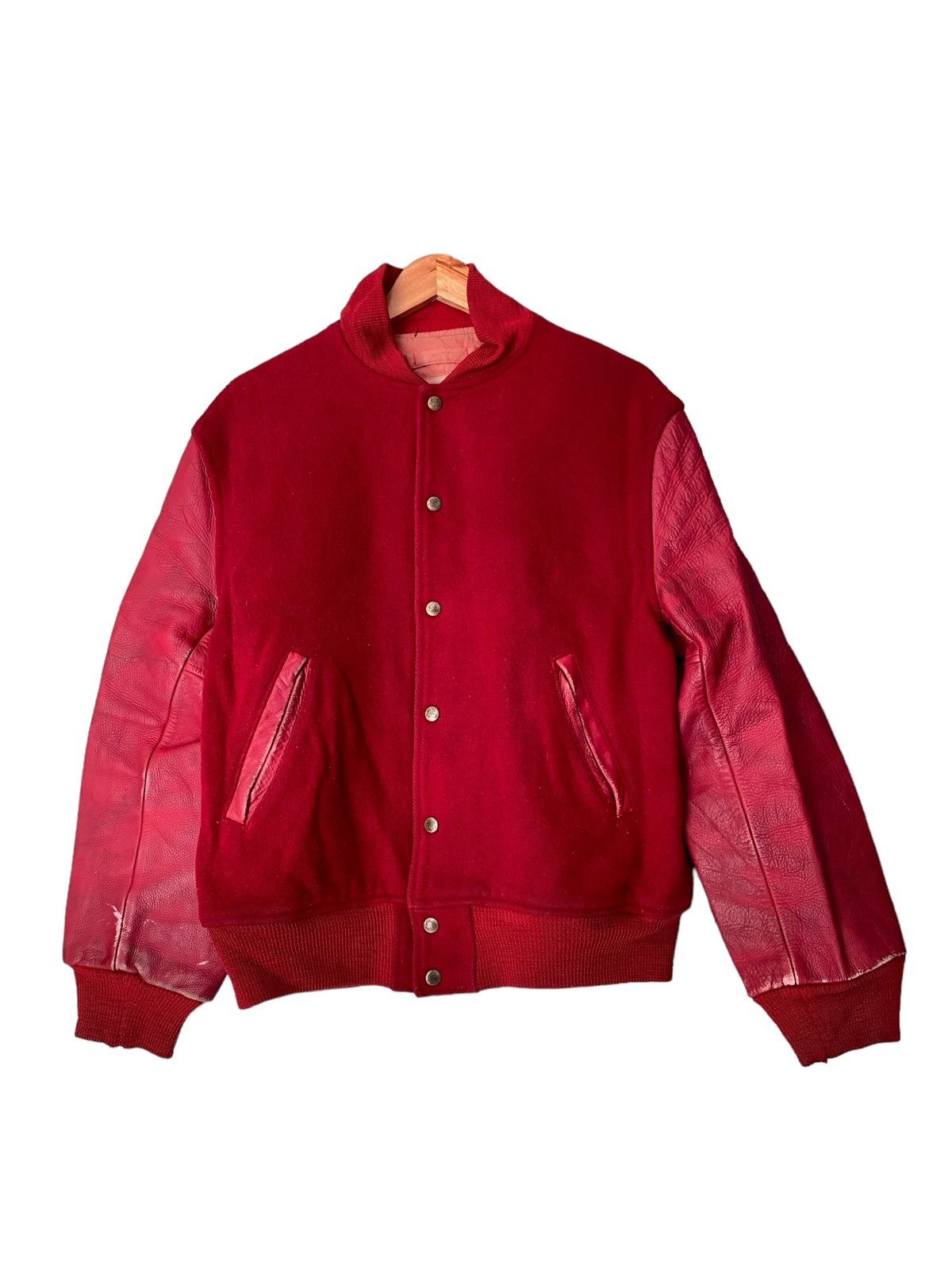 Karl Helmut Rare KARL HELMUT Varsity Leather Jacket Size US L / EU 52-54 / 3 - 10 Thumbnail