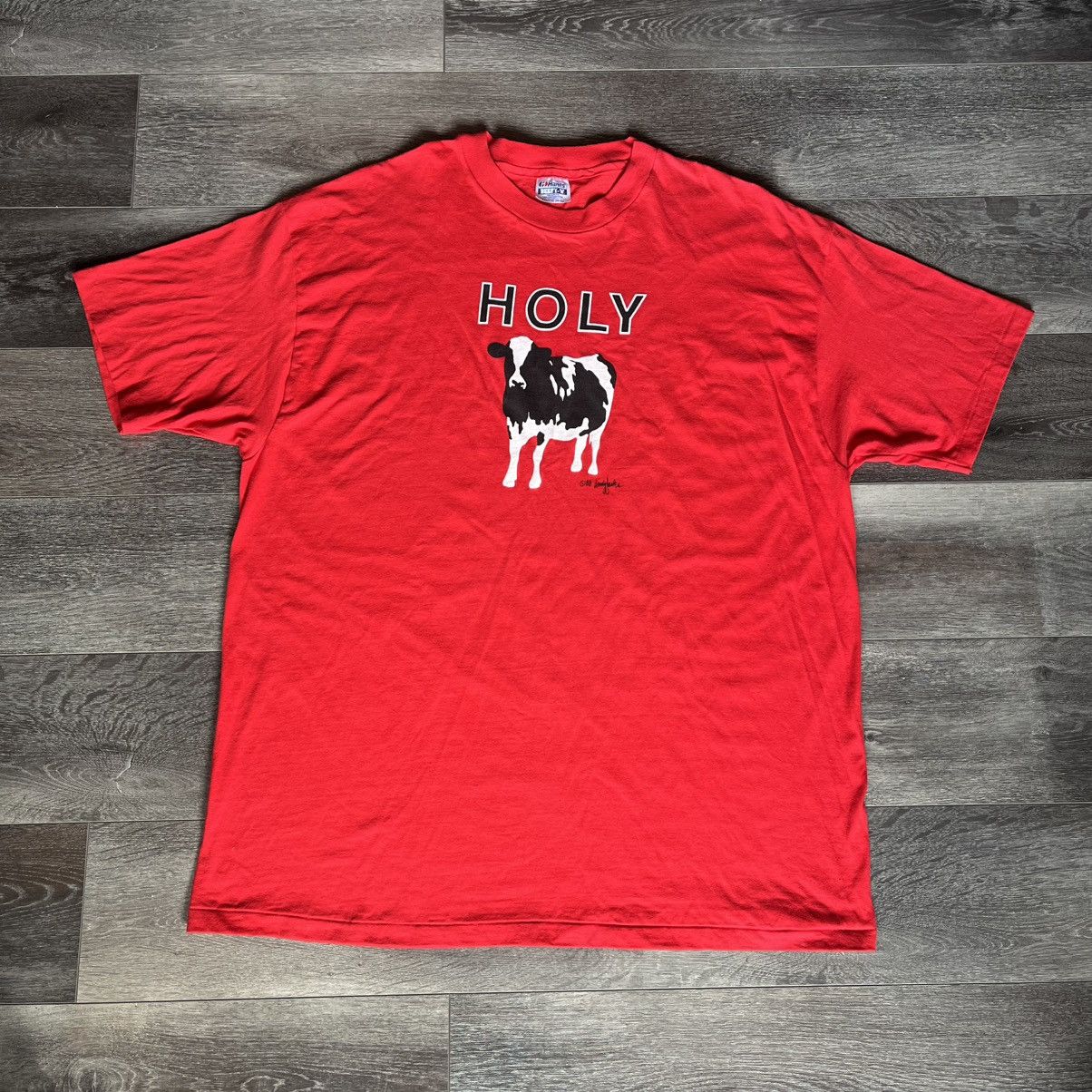 Vintage Vintage 1988 Woody Jackson Holy Cow Ben and Jerry’s Logo Tee Size US XXL / EU 58 / 5 - 1 Thumbnail