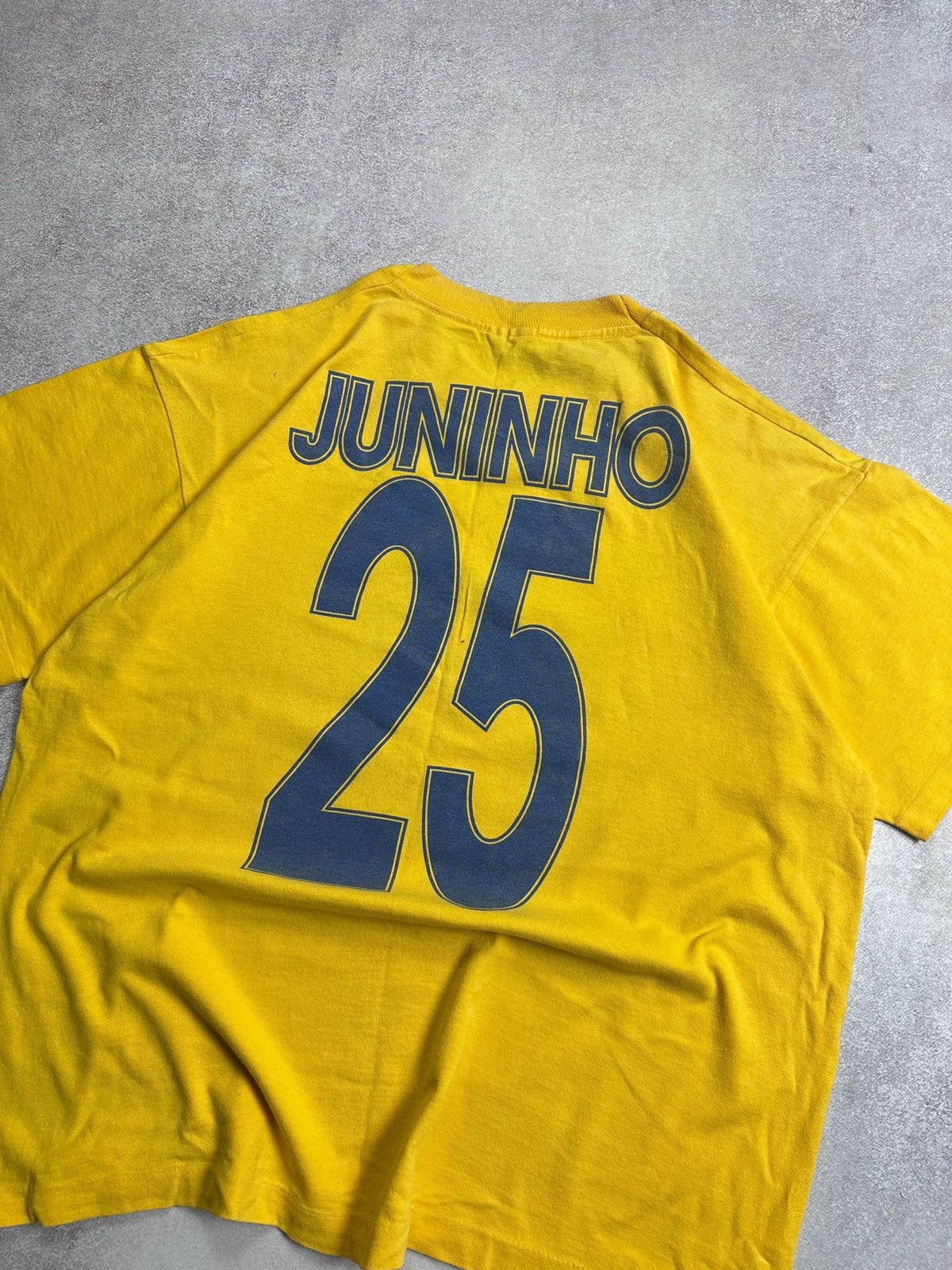 Vintage Vintage 90s Brasil Juninho 25 Boxy T-shirt XL Size US XL / EU 56 / 4 - 5 Thumbnail