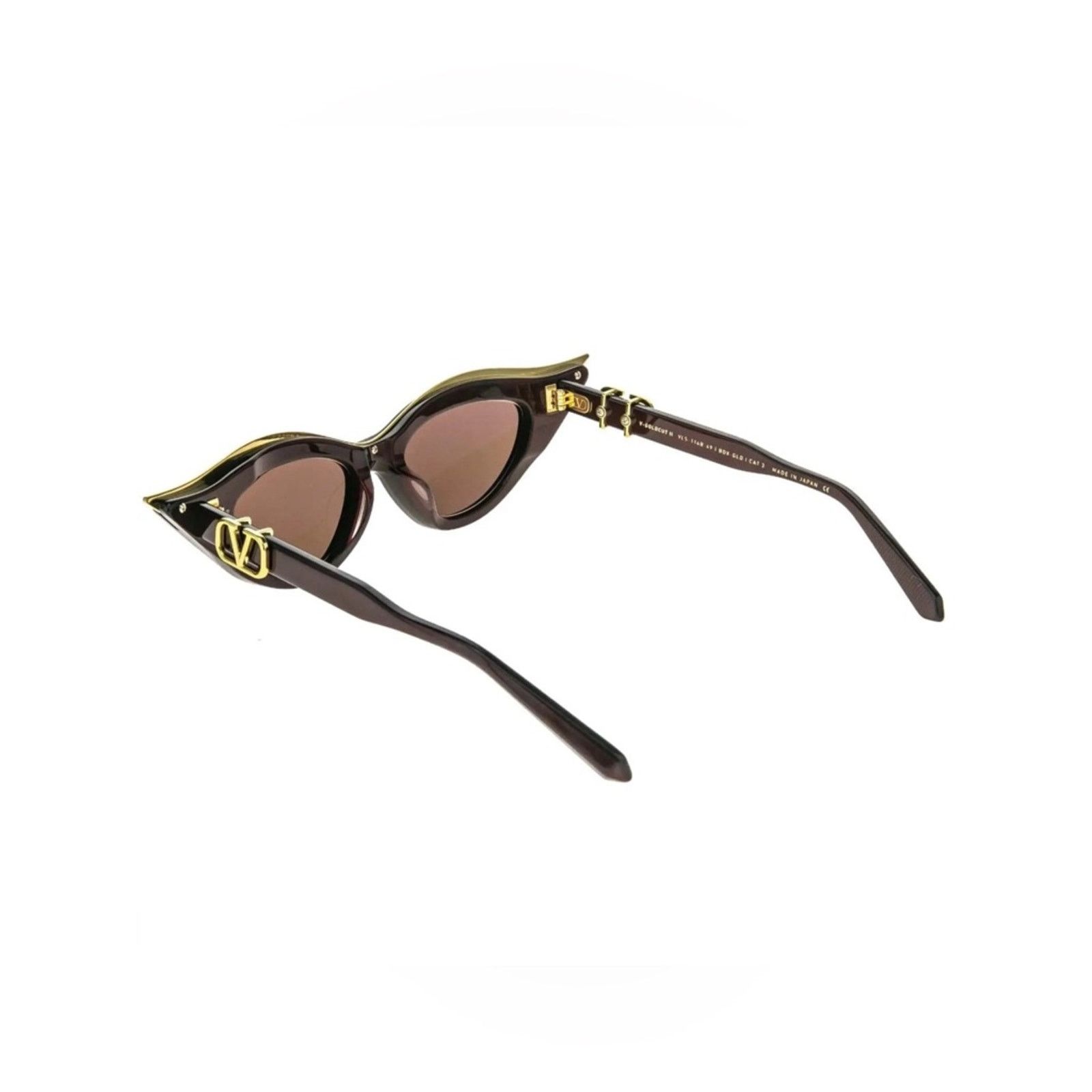 Valentino New Valentino VLS 114B Burgundy Cat-Eye Sunglasses Authentic Size ONE SIZE - 6 Thumbnail