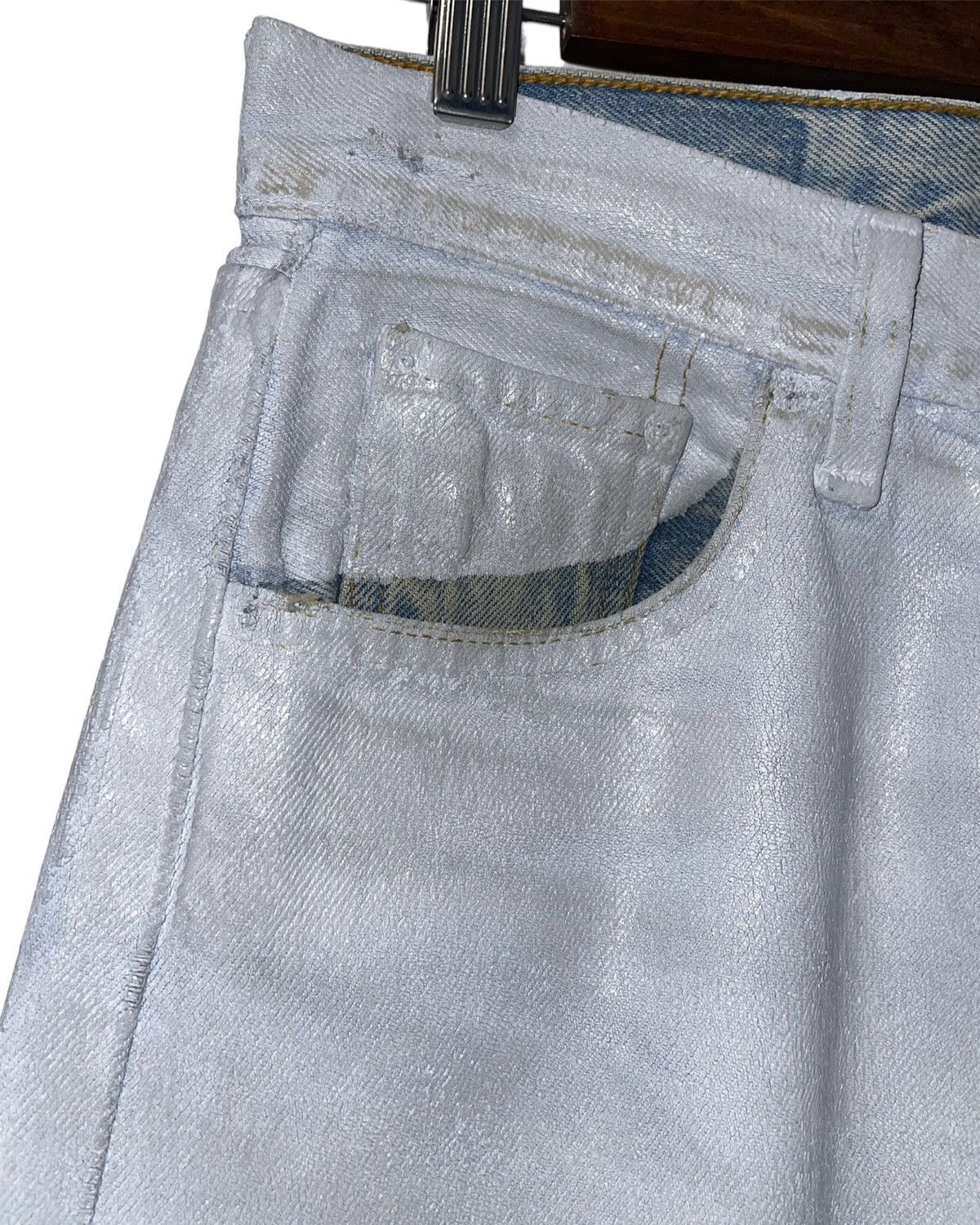 Maison Margiela × Vintage Artisanal Painted White Jeans (SS99) Size 27" / US 4 / IT 40 - 3 Thumbnail