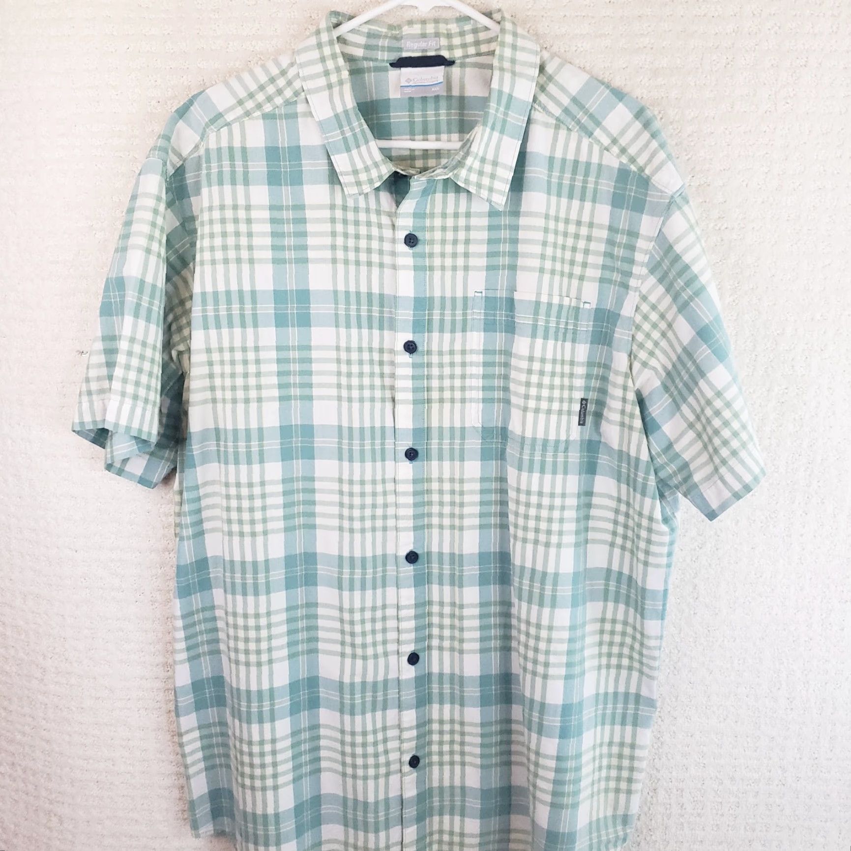 Vintage VINTAGE Columbia Button-Up Shirt Green Plaid Short Sleeve Regular Fit Mens 2XL Pocketed Casual Travel Size US XXL / EU 58 / 5 - 2 Thumbnail