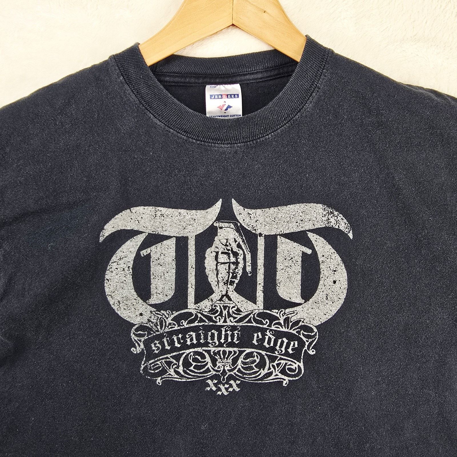 Jerzees Vintage Throwdown Straight Edge Shirt Mens Medium Punk Band Size US M / EU 48-50 / 2 - 4 Thumbnail