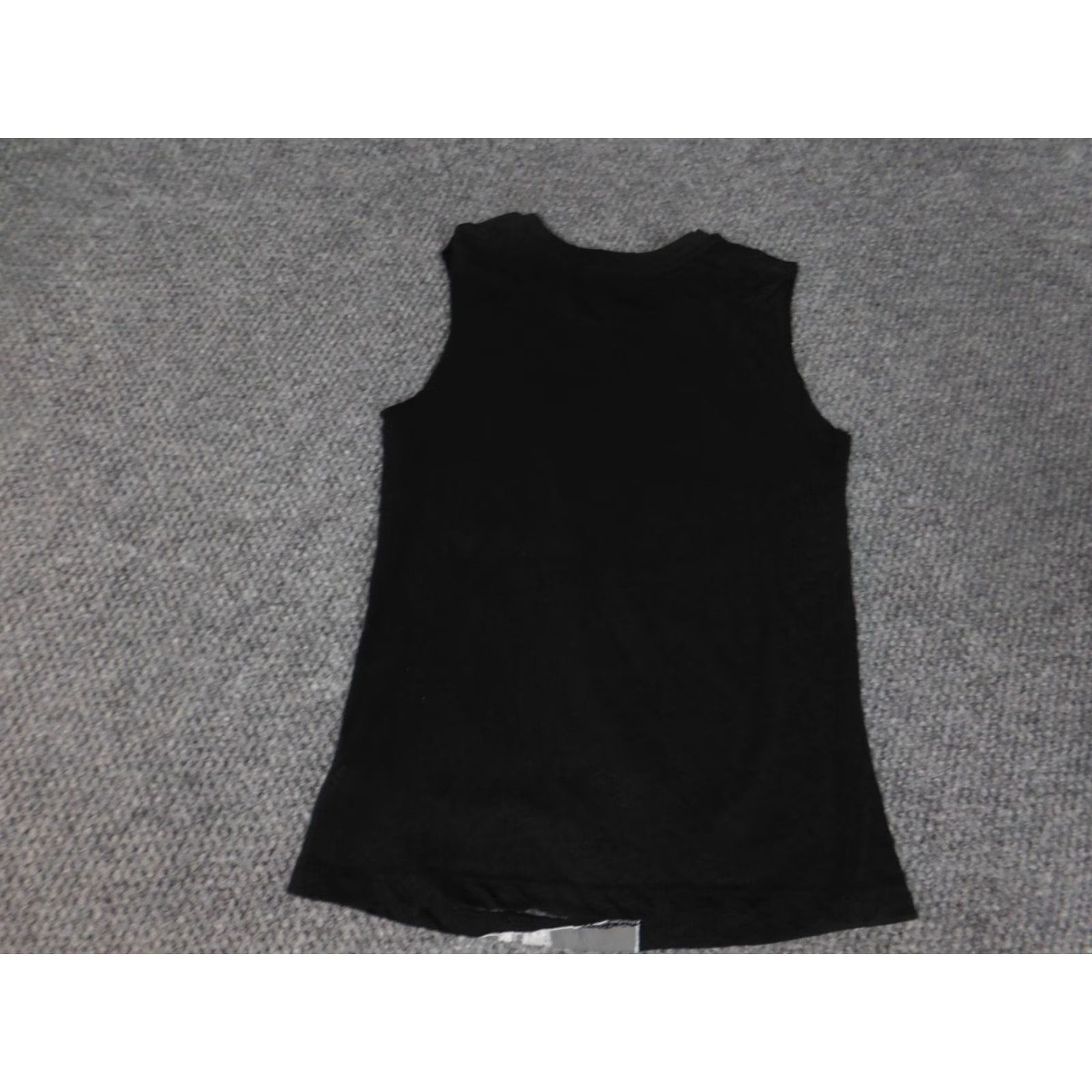 Vintage Aero Blouse XS Women Black Solid Crew Neck Sleeveless Cotton Modal Rayon Stretch Casual Shirt Ladies, Xs, Black, Classic, Basic, Vintage: No Size XS / US 0-2 / IT 36-38 - 7 Thumbnail