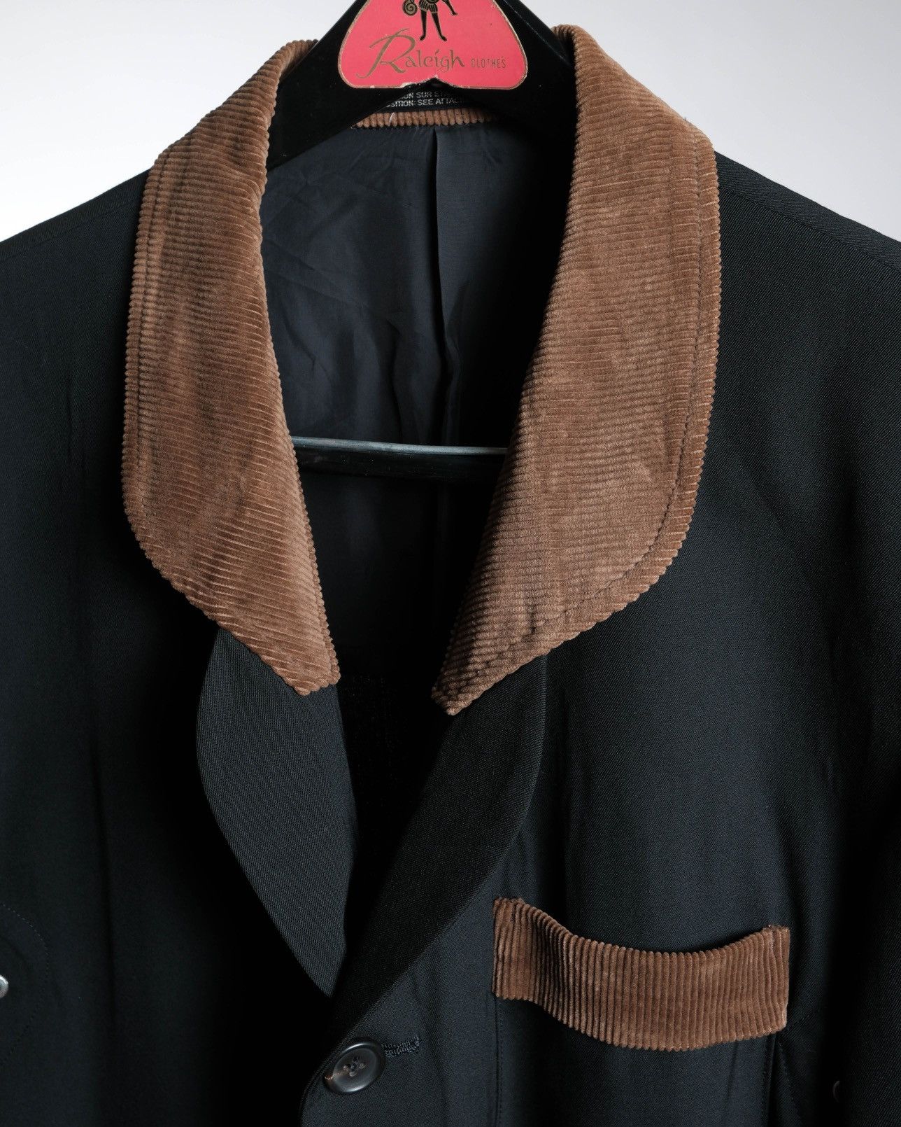 Yohji Yamamoto Yohji Yamamoto Pour Homme Corduroy Collar Blazer Size 38L - 2 Thumbnail