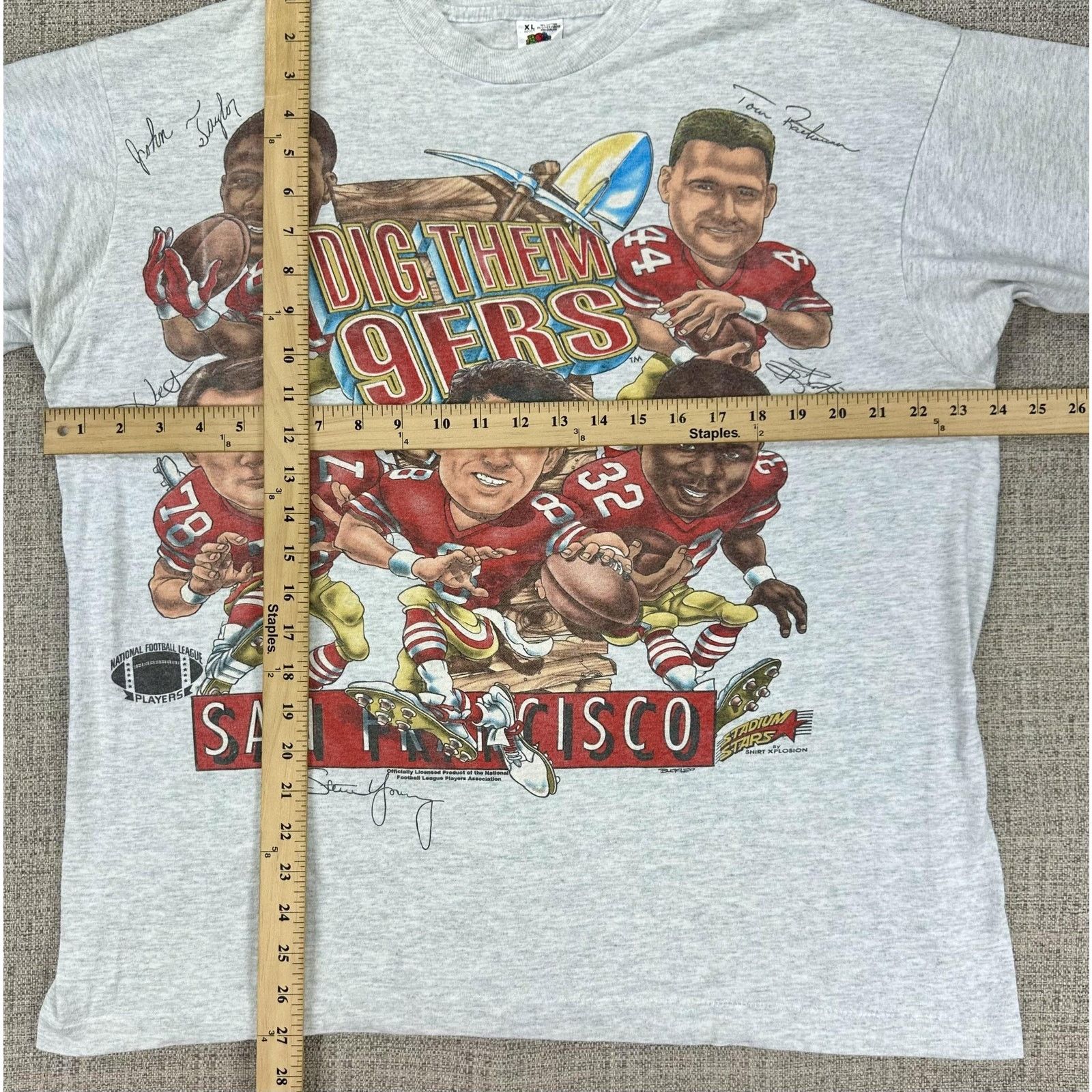Fruit Of The Loom San Francisco 49ers Shirt XL Caricature Young Rice Holt 90s Size US XL / EU 56 / 4 - 2 Thumbnail