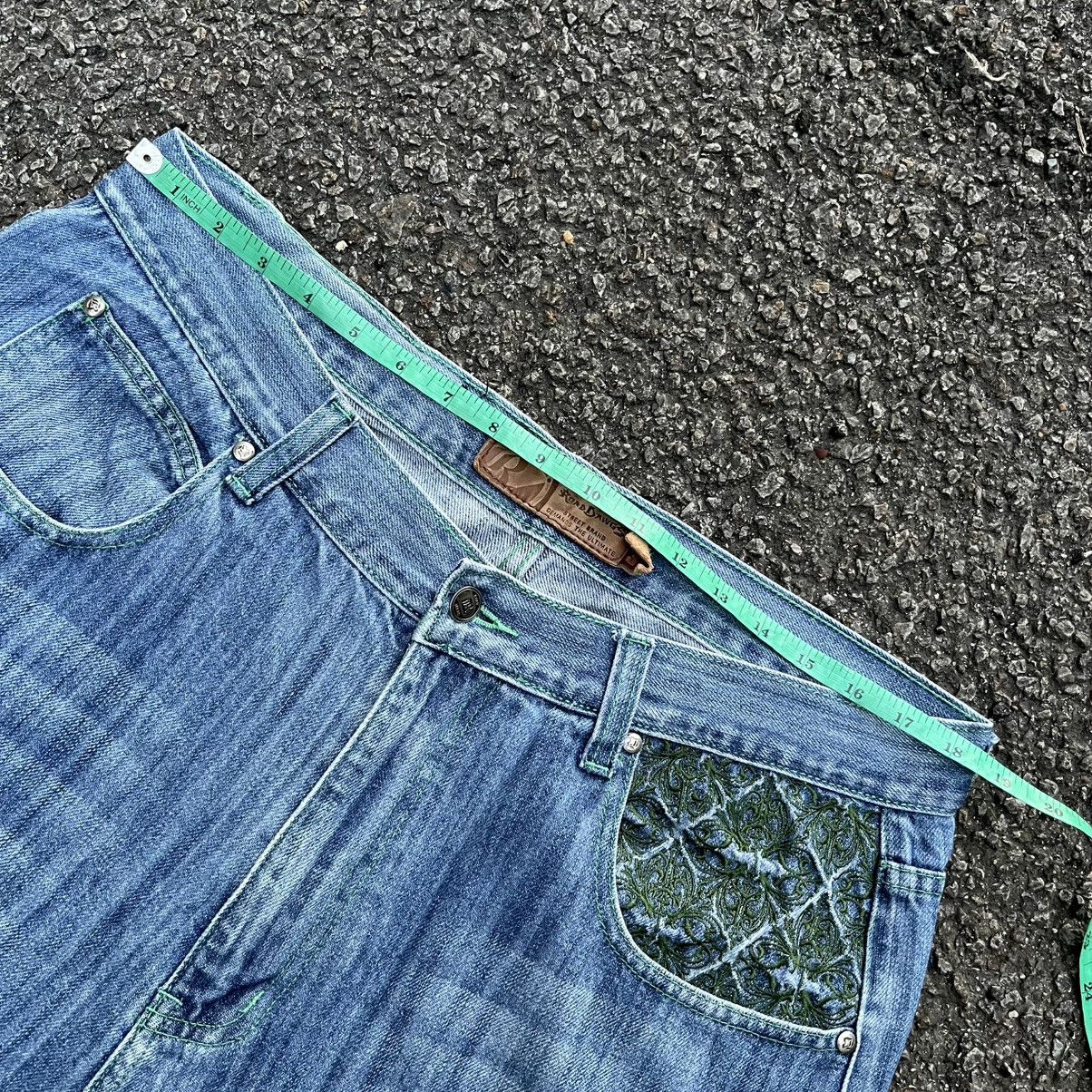 Southpole Baggy Jeans Loose ROAD DAWGS Y2K Washed Blue Denim JNCO Size US 37 - 6 Thumbnail