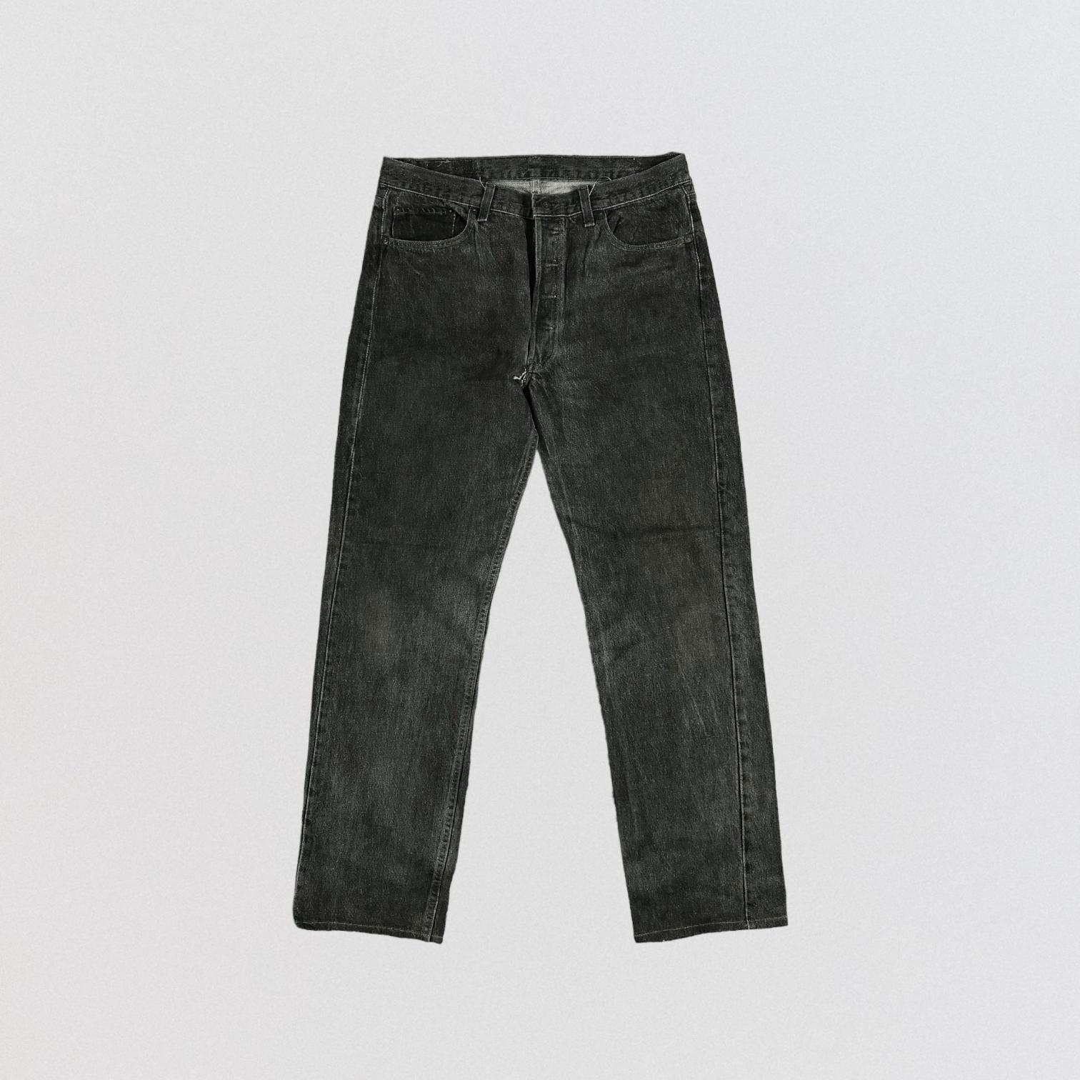 Levi's × Vintage Vintage 90s Faded Black Levis 501 Jeans-JM2375 Size US 35 - 1 Thumbnail
