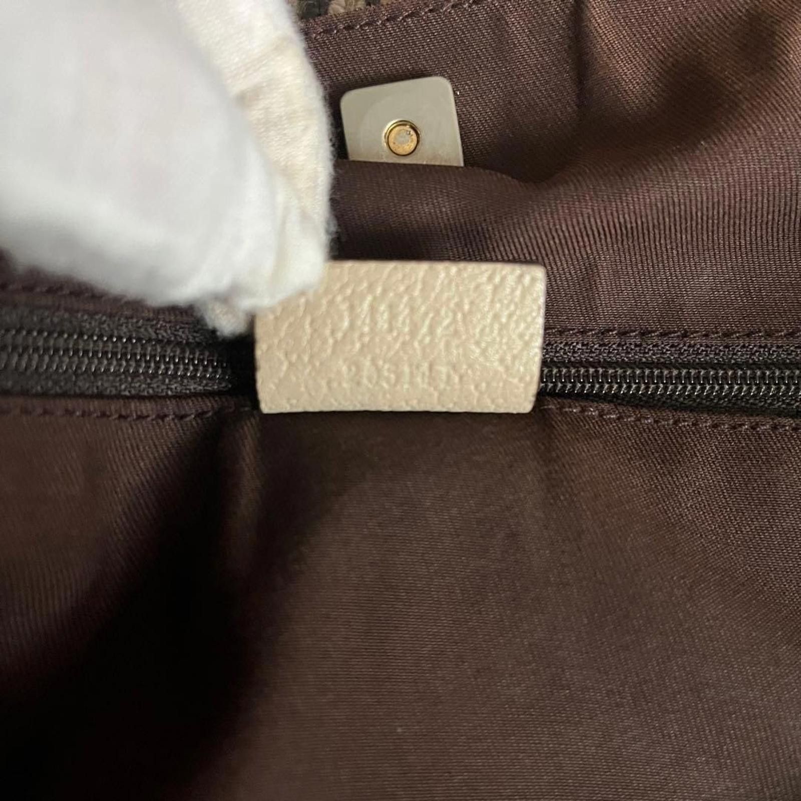 Gucci Gucci - Beige Monogram Canvas Tote Bag White Leather Size ONE SIZE - 4 Thumbnail