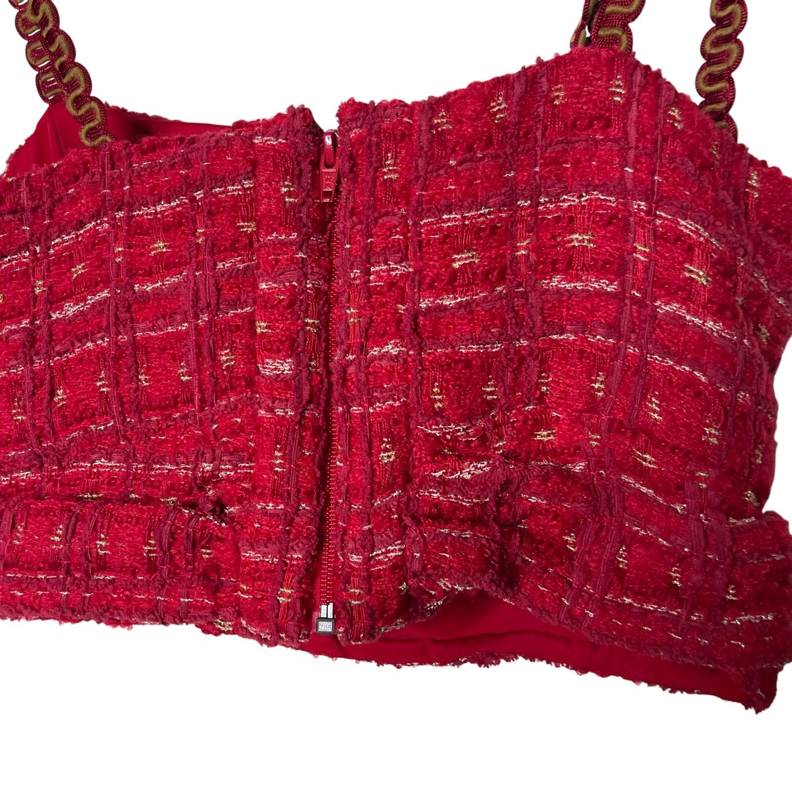 Other Koch cherry red tweed Lila crop top sz M Size M / US 6-8 / IT 42-44 - 7 Thumbnail