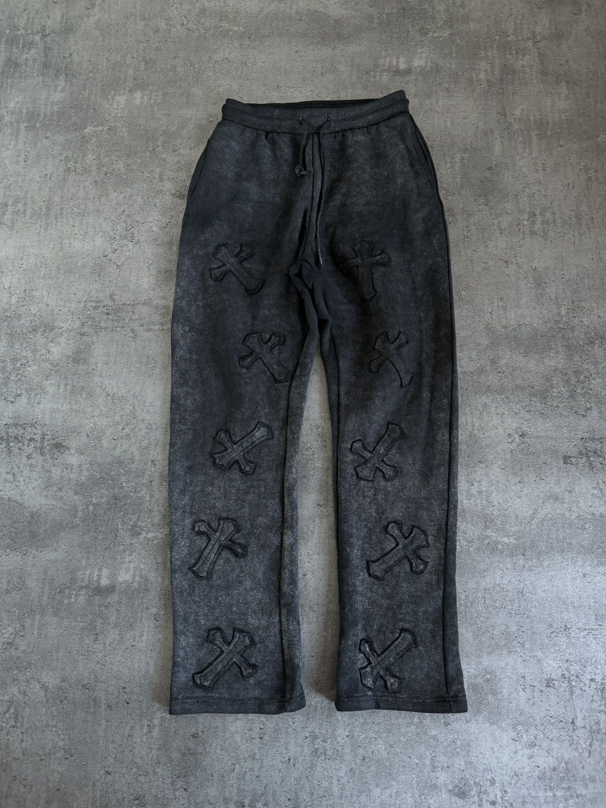 Affliction × Vintage Like chrome hearts sweatpants black grey logo print y2k Size US 34 / EU 50 - 1 Thumbnail