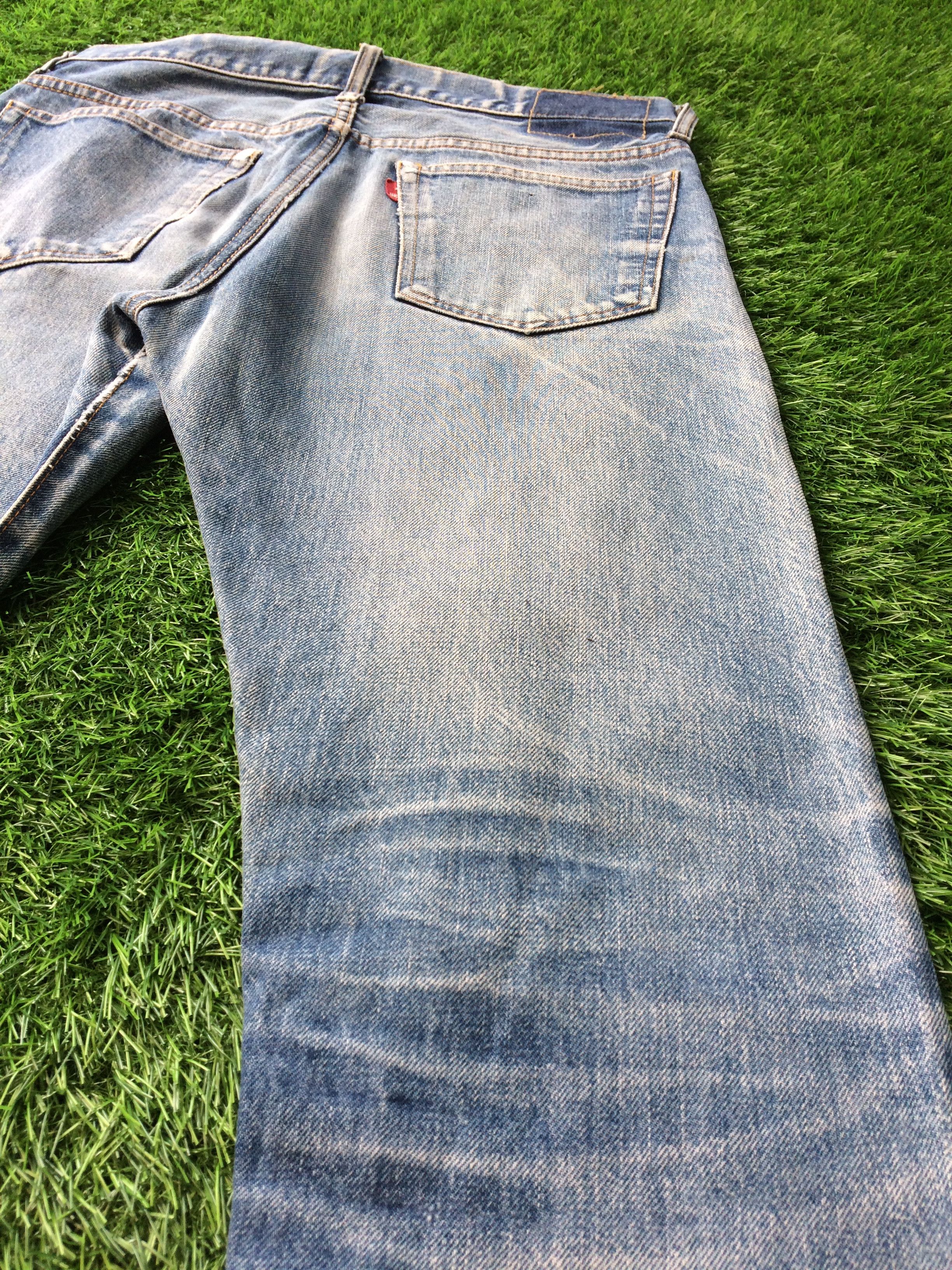 Japanese Brand × Jean Distressed Japanese Selvedge Faded Denim Jeans D-733 Size US 31 - 8 Thumbnail