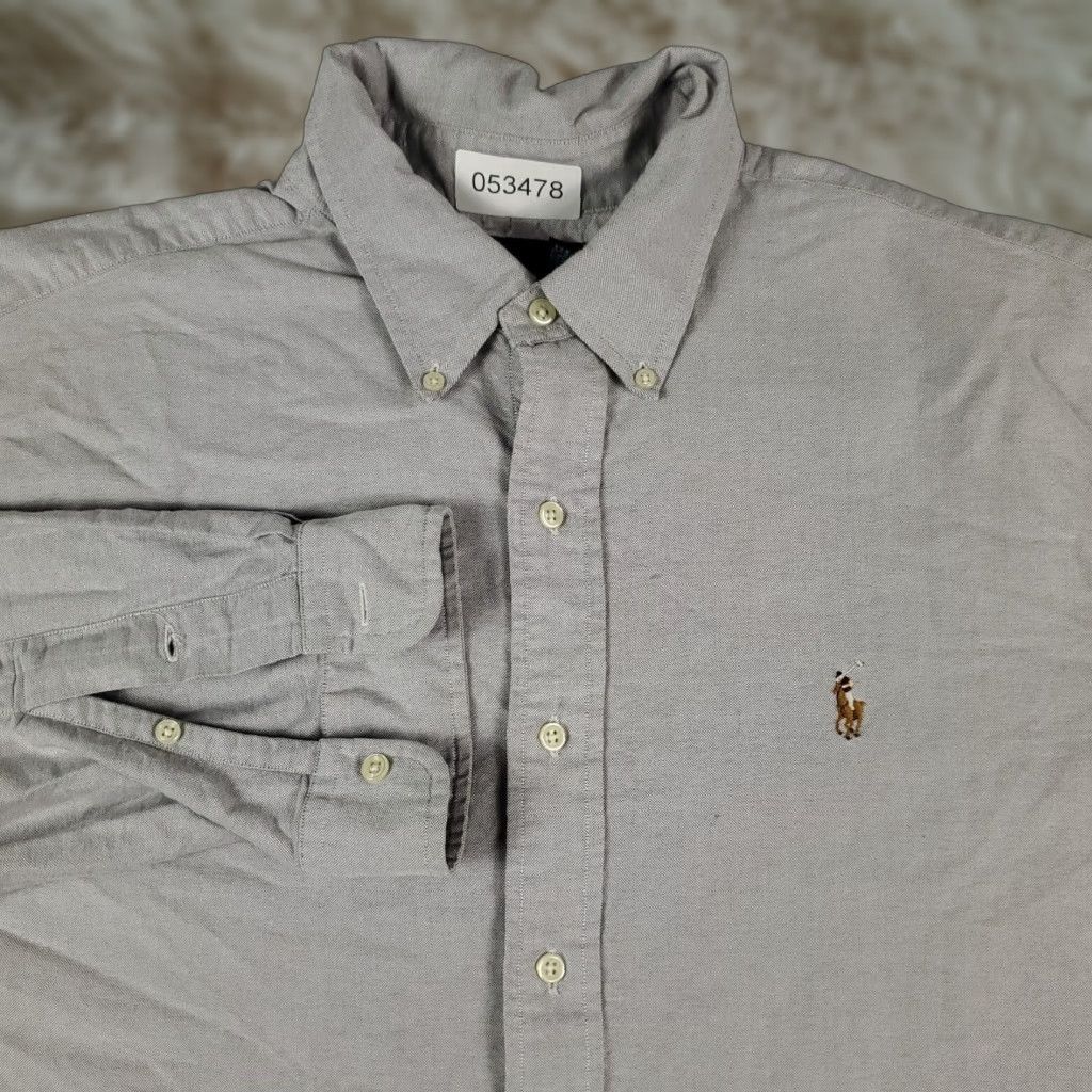 Ralph Lauren Ralph Lauren Shirt Mens XL Gray Pony Casual Button Up Long Sleeve Size US XL / EU 56 / 4 - 1 Thumbnail