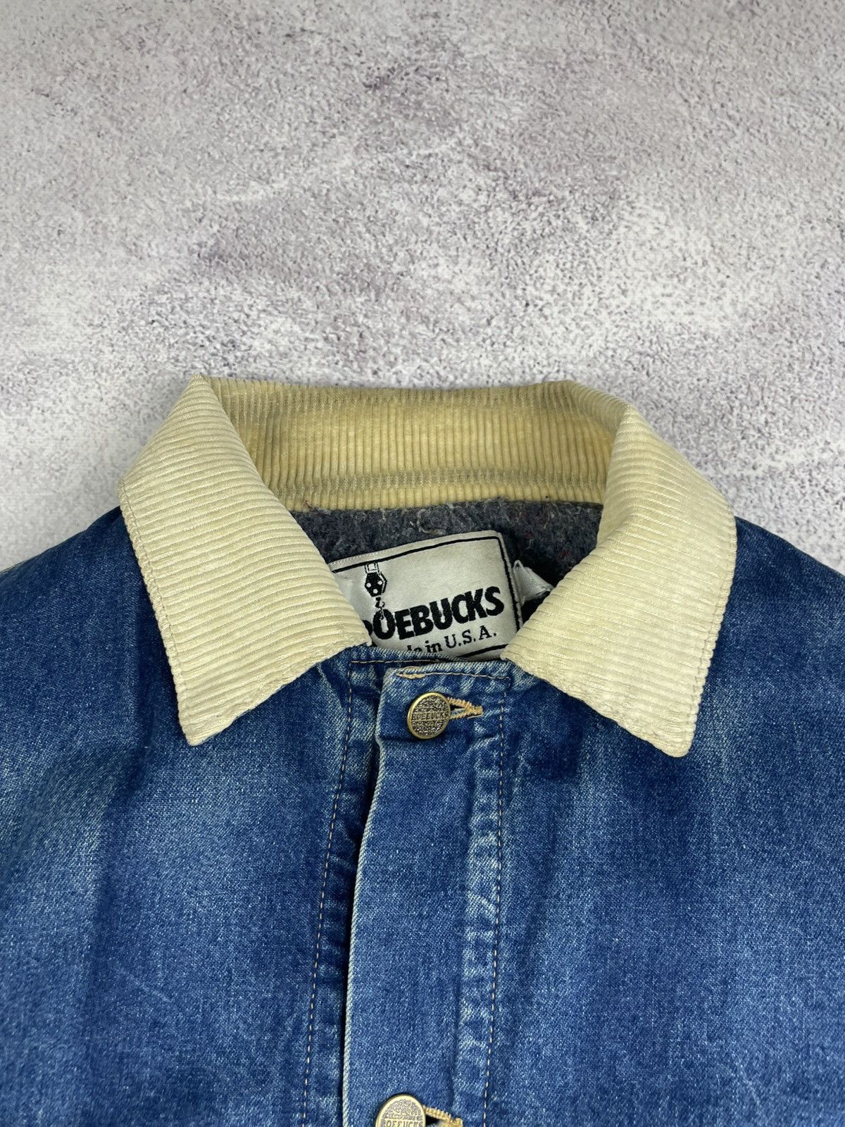 Sears Vintage 70s 80s Roebucks Denim Chore Jacket USA Corduroy Size US L / EU 52-54 / 3 - 7 Thumbnail