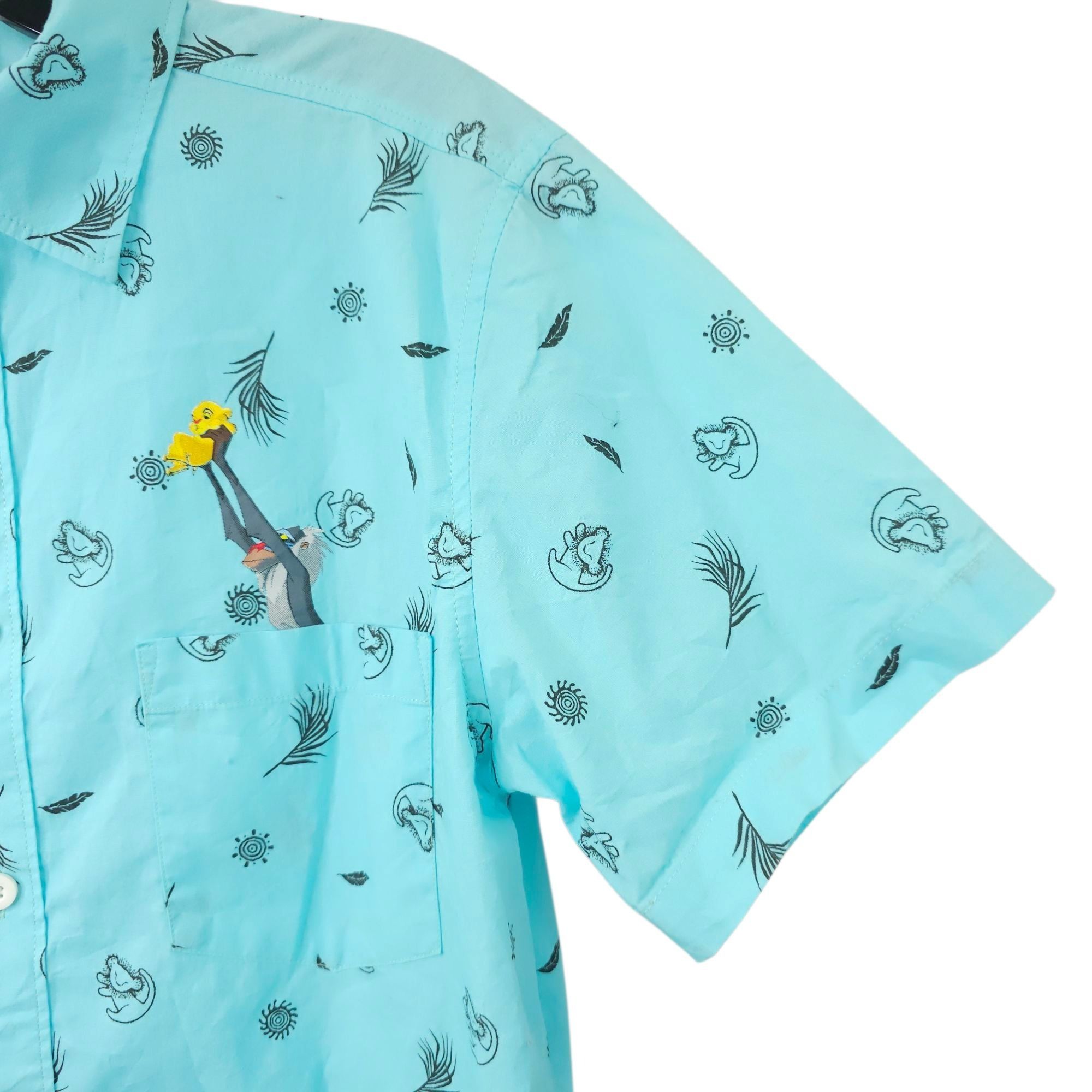 Disney Disney The Lion King Woven Button Front Shirt Adult S Simba Size US S / EU 44-46 / 1 - 11 Thumbnail