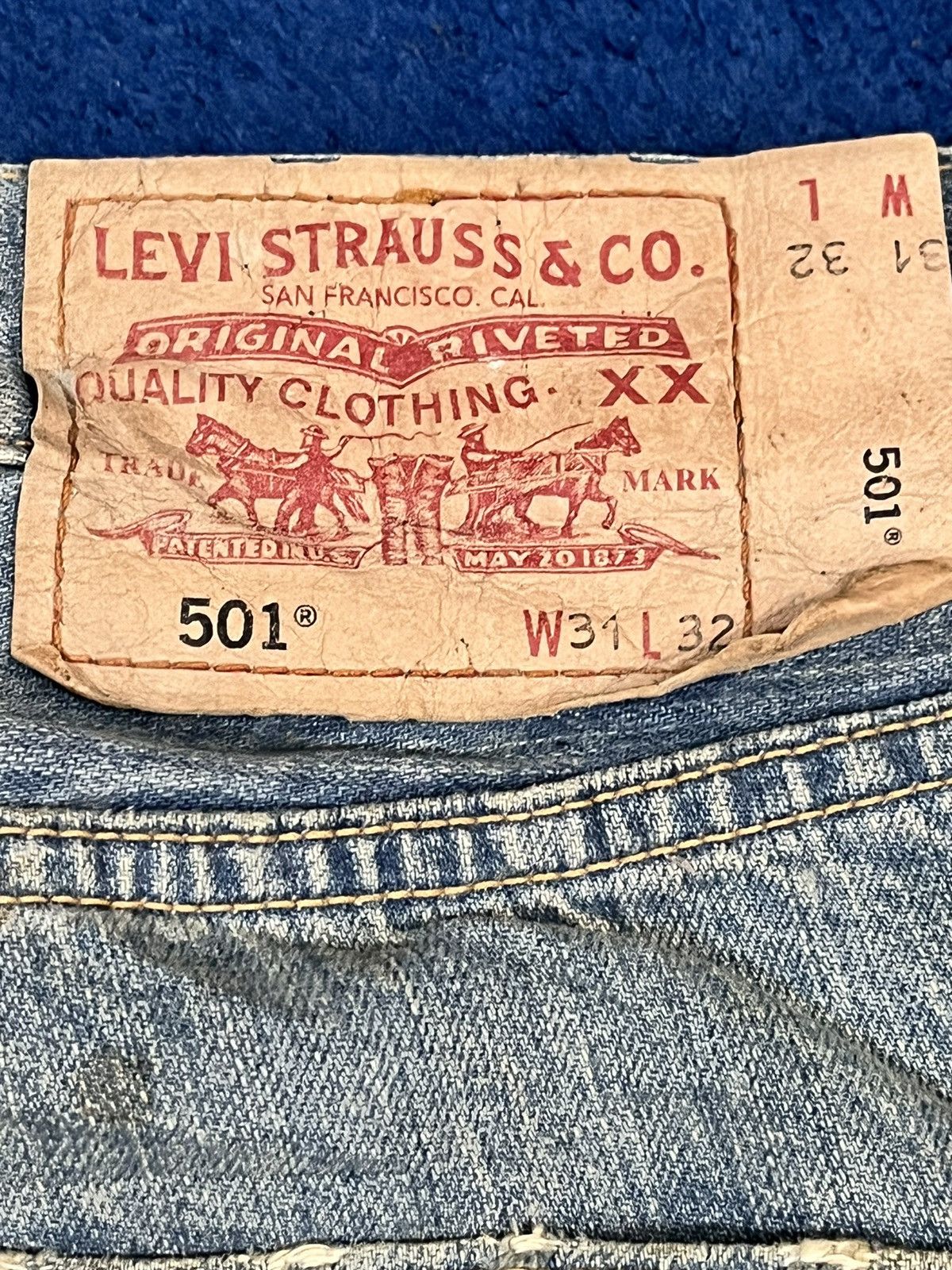 Levi's Vintage 90’s Levi’s 501 Mudwash Denim Size US 33 - 14 Thumbnail