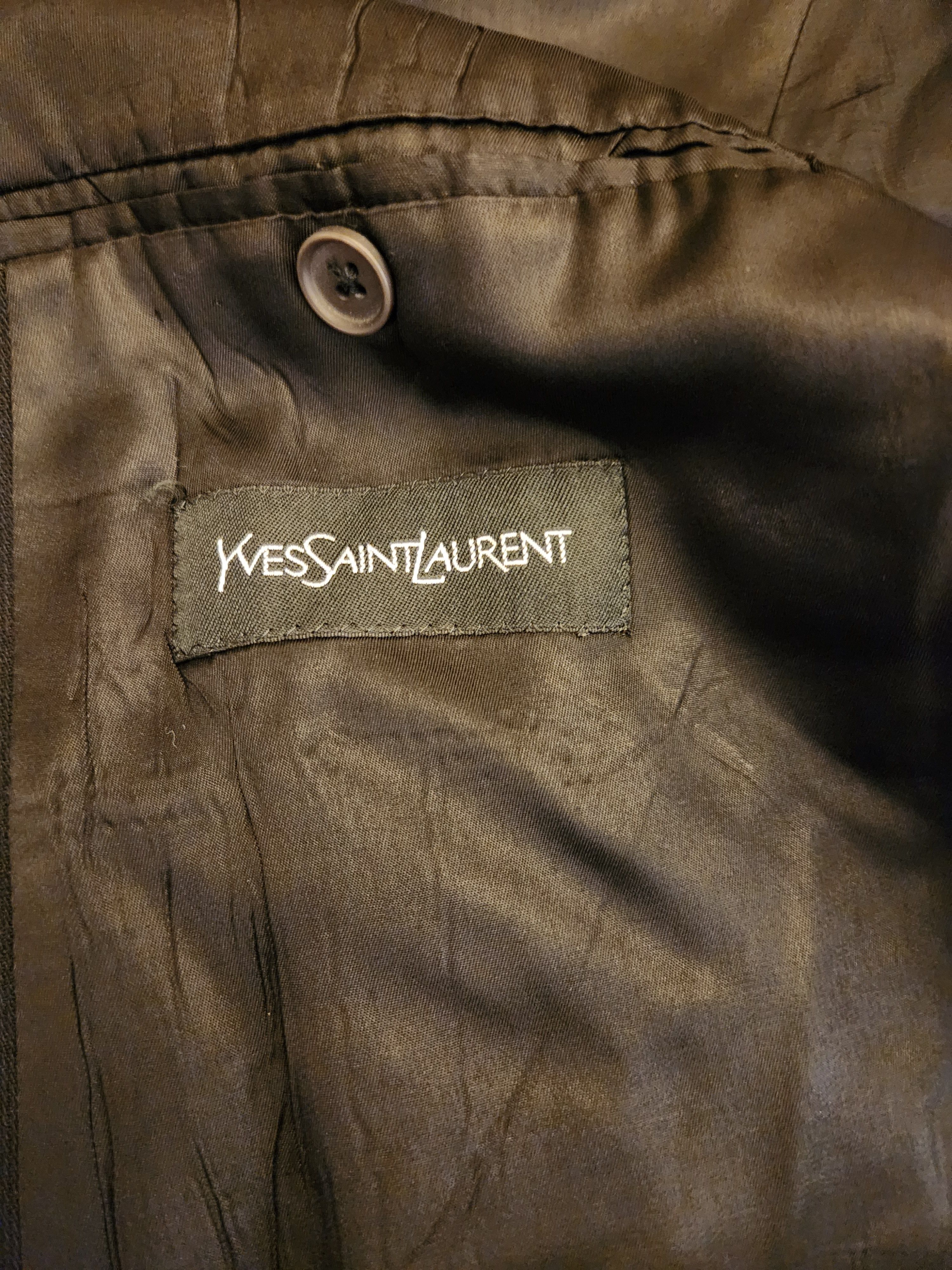 Designer × Vintage × Yves Saint Laurent Vintage 90's Men's 100% Wool Blazer Size 46R - 4 Thumbnail