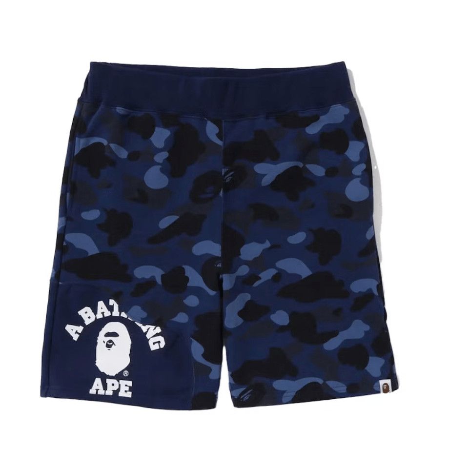 Color Camo Cutting Sweatshorts Navy