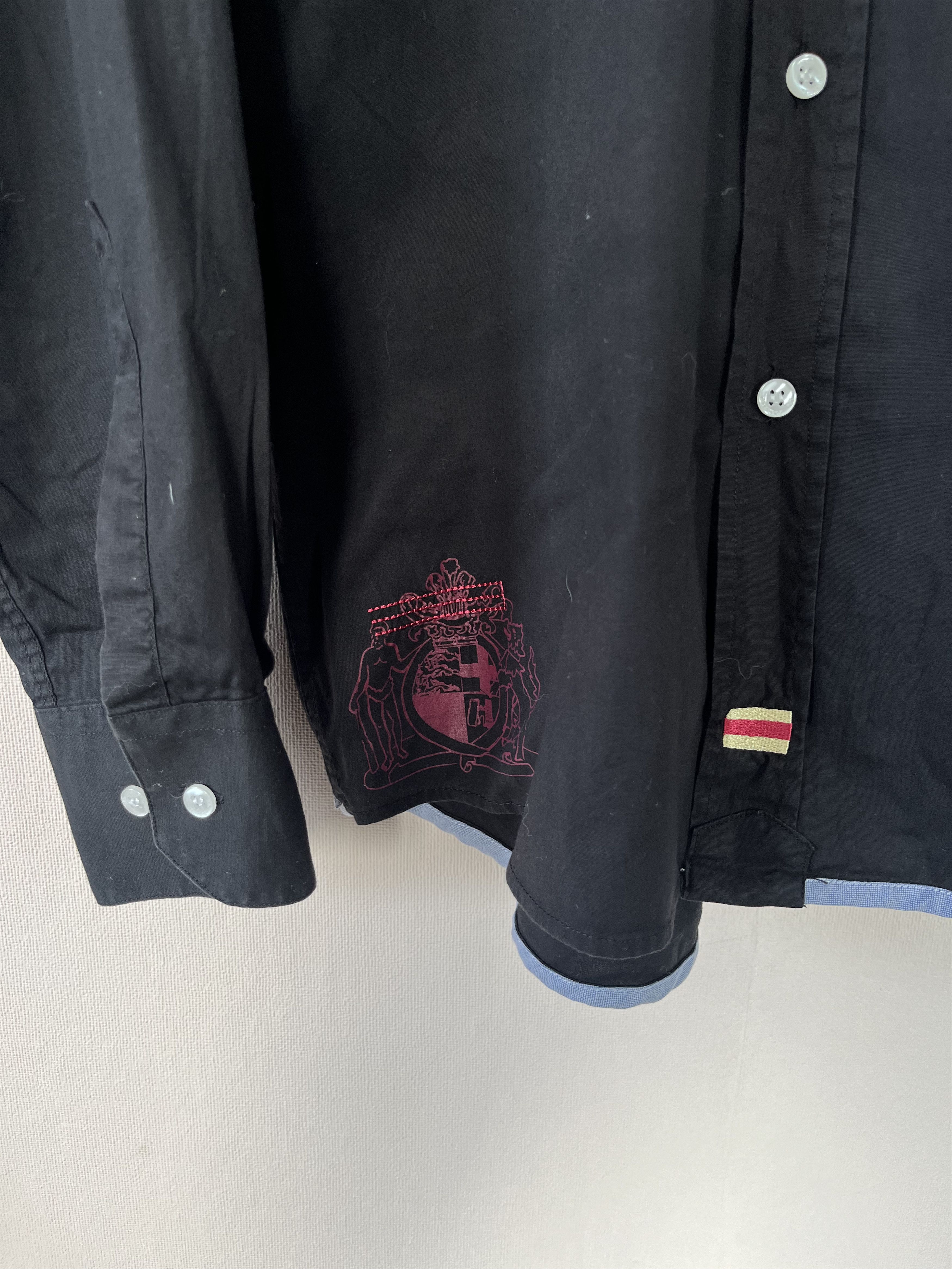 La Martina La Martina Mens Collared Button-Down Shirt Black #1 Size US M / EU 48-50 / 2 - 2 Thumbnail