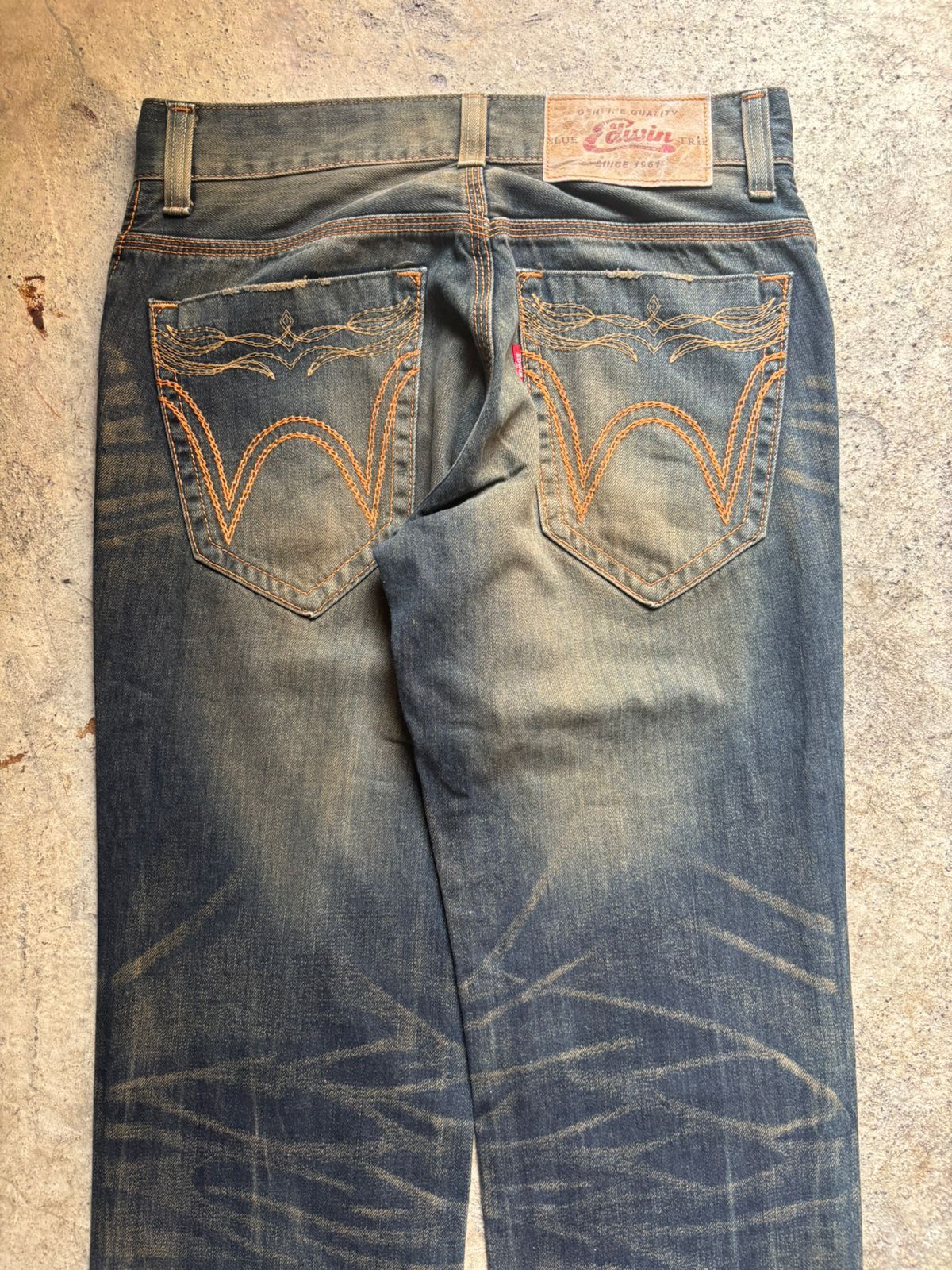 Japanese Brand 2000s Japanese Edwin Rusty Mud Wash Jeans Size US 28 / EU 44 - 9 Thumbnail