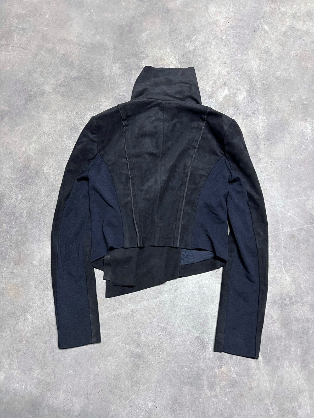 Japanese Brand Asymmetrical Zip Cropped Avant Garde Rick Japanese Jacket Size S / US 4 / IT 40 - 6 Thumbnail