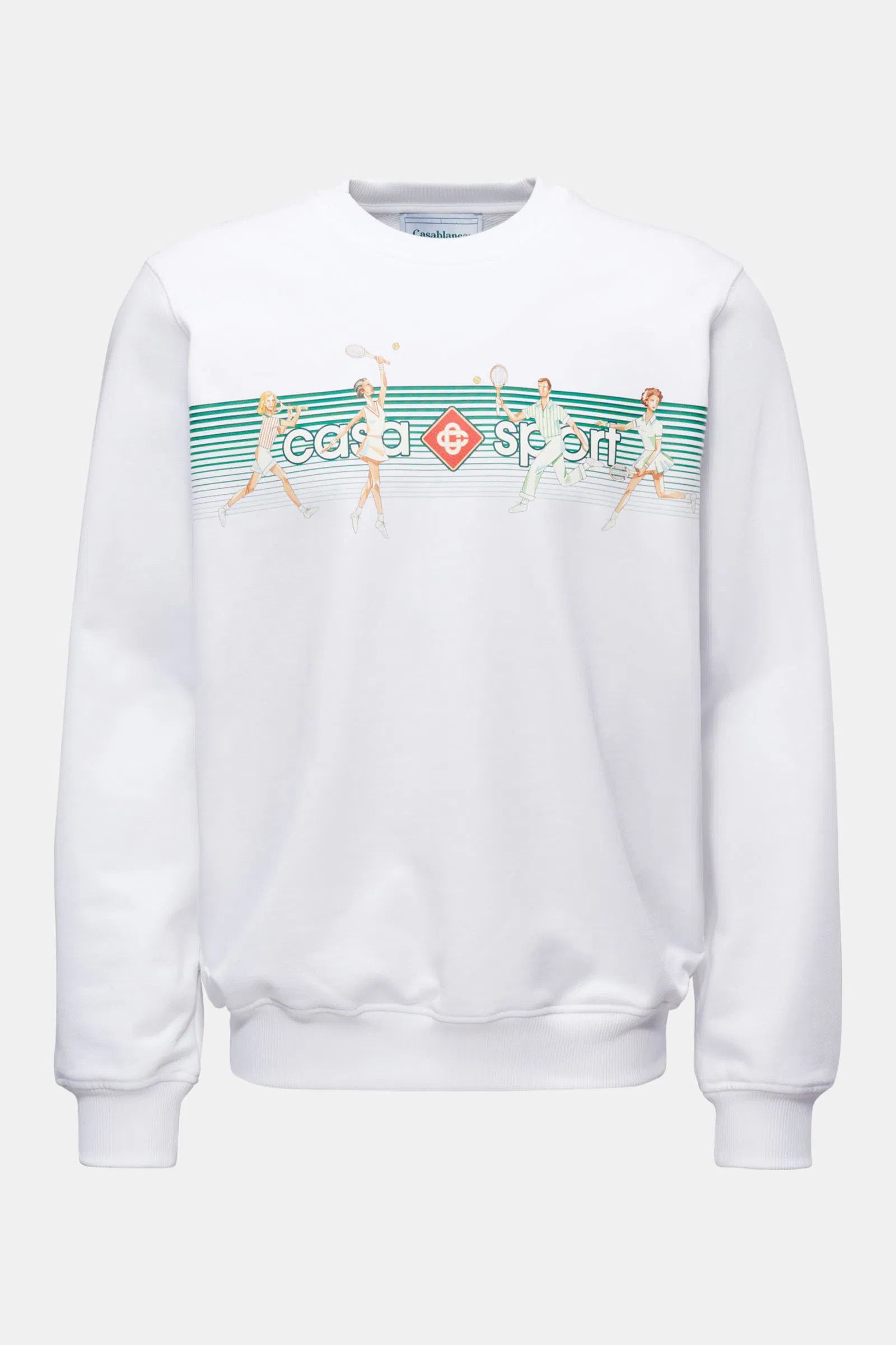 Casablanca o1mle0326 Printed Sweatshirt Playful Stripes in White Size US S / EU 44-46 / 1 - 1 Preview