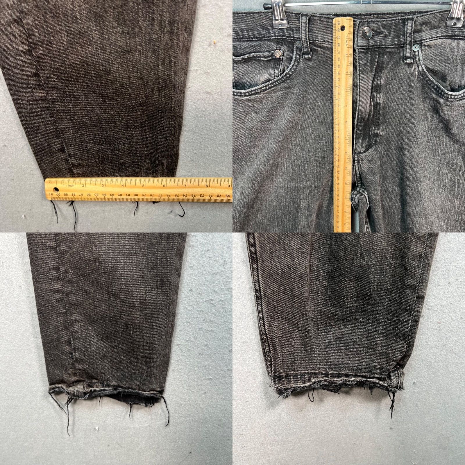 Rag & Bone Rag & Bone Mens Jeans Slim 34 x 32 Black Denim 5-Pocket Tapered Mid Rise Frayed Hem Fit 2 Regular Unwashed Style: Denim Size US 34 / EU 50 - 8 Thumbnail