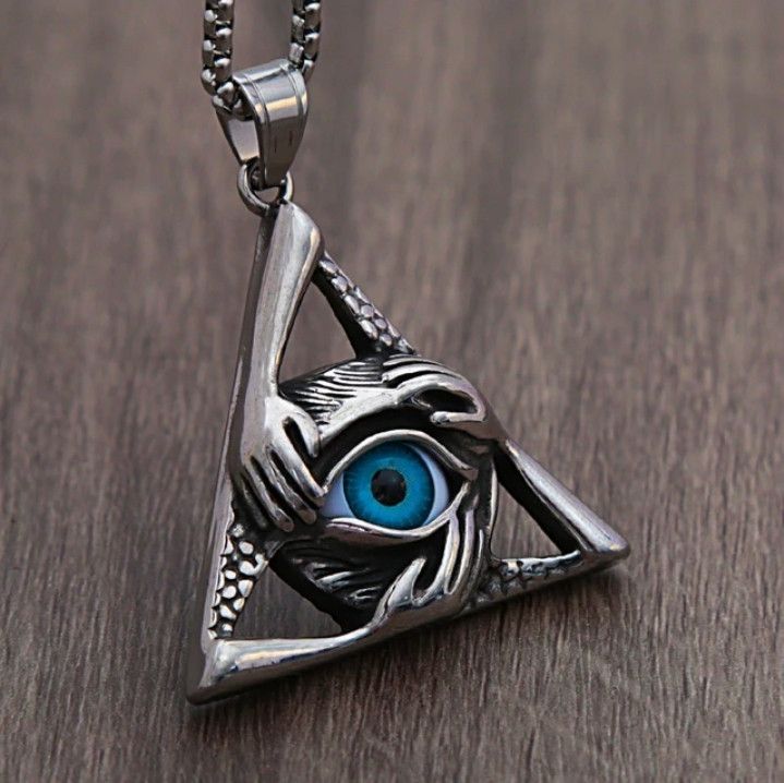 Jewelry Eye Hands Necklace Punk Chain Size ONE SIZE - 3 Thumbnail