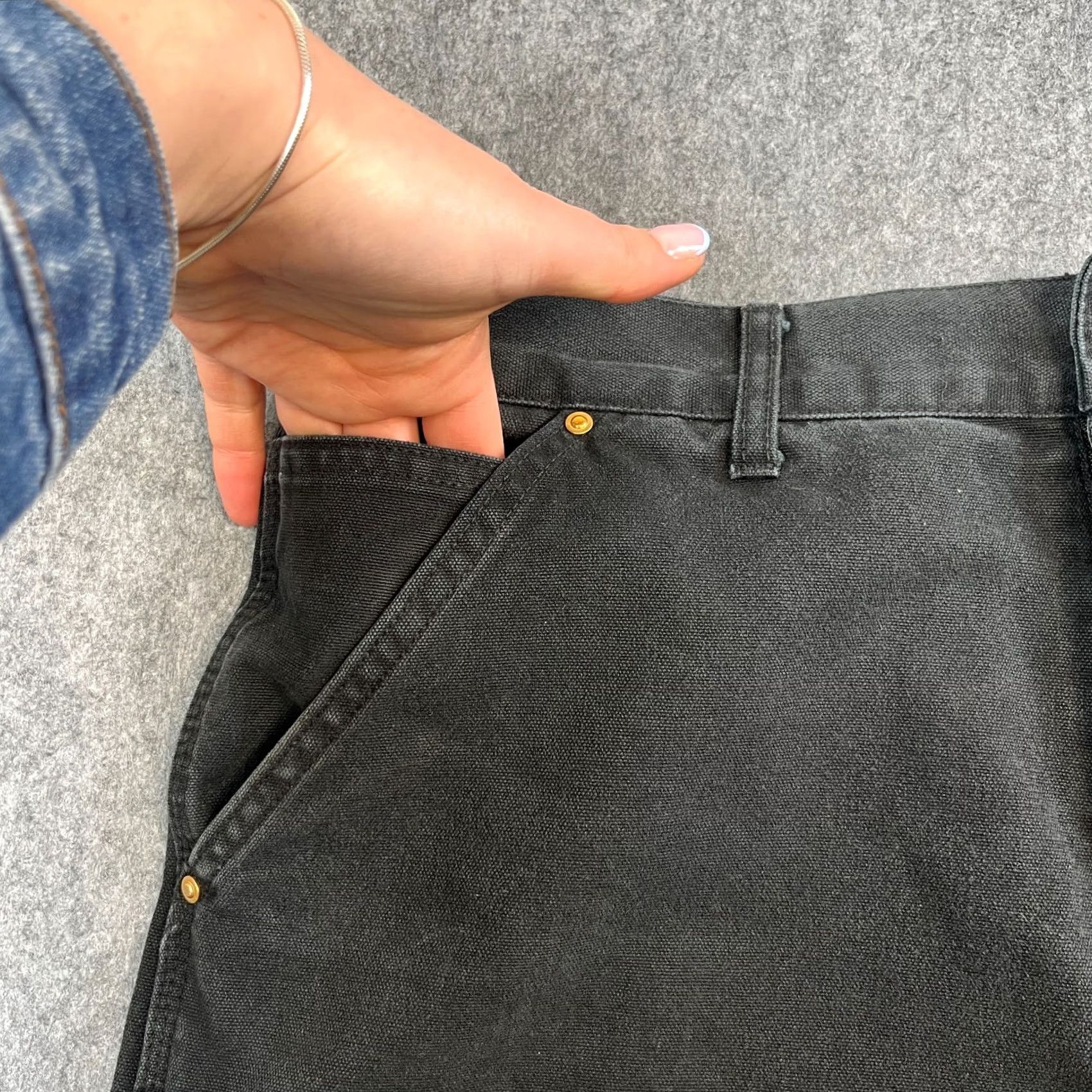 Carhartt Vintage Carhartt Jeans 34x32 Straight 5-Pocket Denim Black Mens Carhartt Regular Rise Mid Size US 34 / EU 50 - 7 Thumbnail