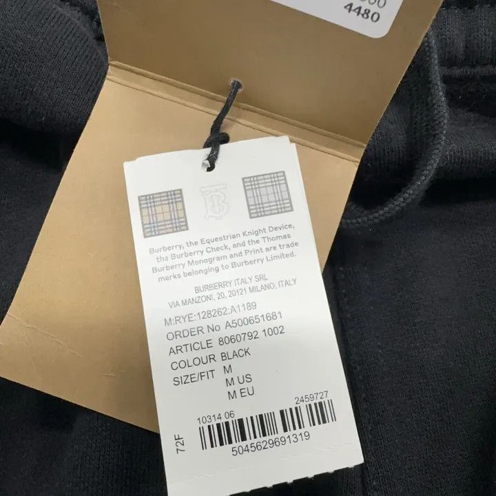 Burberry Burberry Burberry Logo Black Sports Pants for Men-2507 Size US 27 - 5 Thumbnail