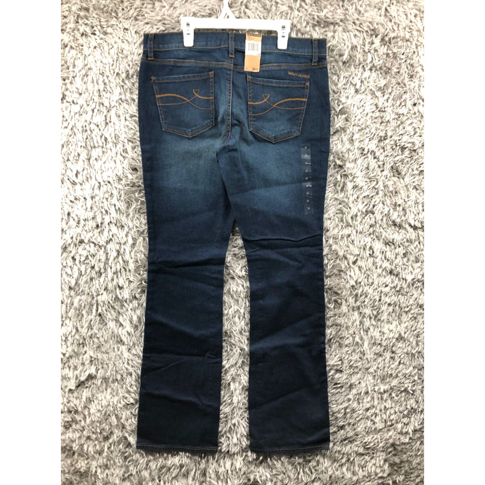 DKNY DKNY Ave B Jeans Slim Straight Dark Wash Blue Denim Size 10 Womens Low Rise 32 Waist 32 Inseam Size 32" / US 10 / IT 46 - 6 Thumbnail