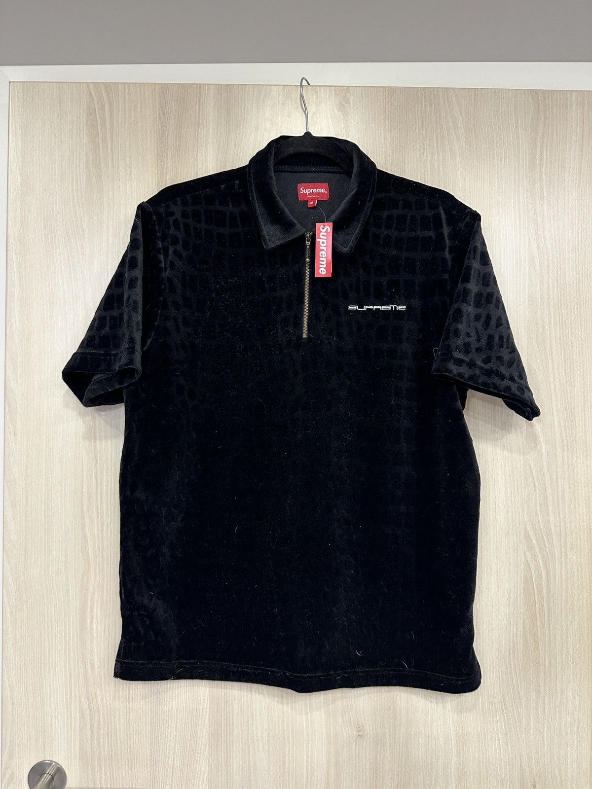 Supreme Supreme Croc Velour Zip Polo Size M Size US M / EU 48-50 / 2 - 1 Thumbnail