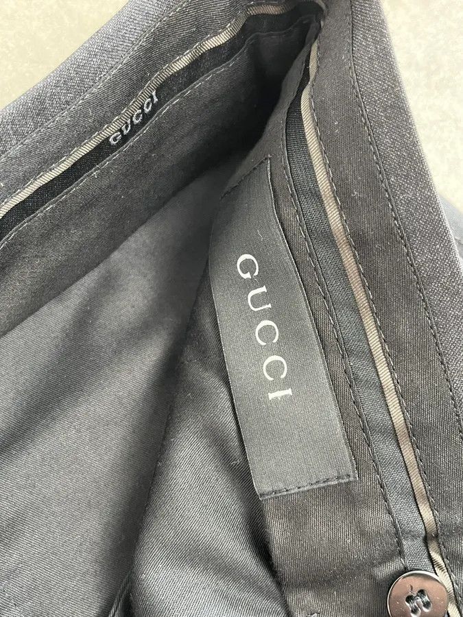 Gucci 2000s Gucci Dark Grey Regular Tailored Pants Size US 34 / EU 50 - 12 Thumbnail