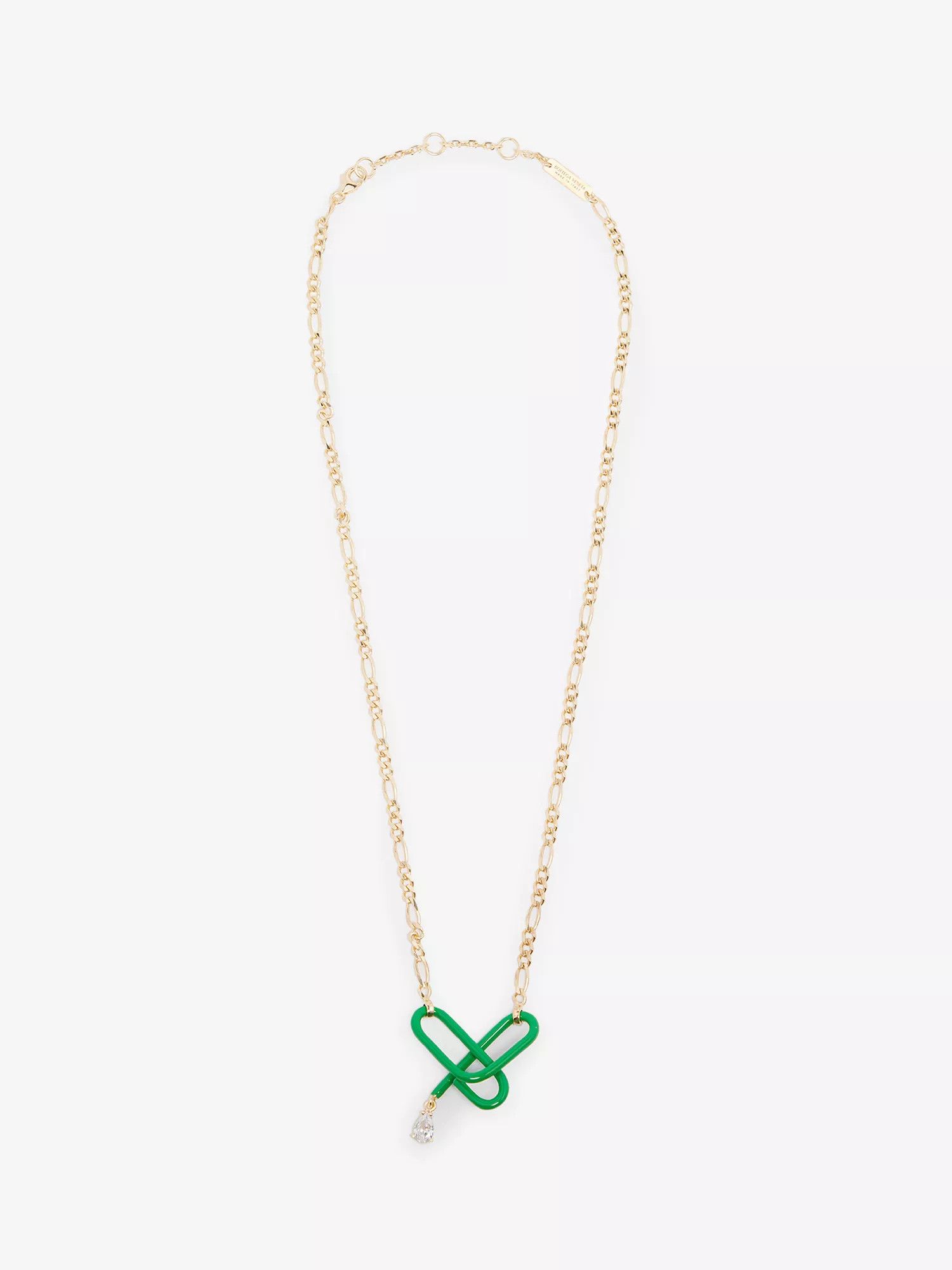 Bottega Veneta BOTTEGA VENETA Intertwined pendant ceramic silver necklace q Size ONE SIZE - 3 Thumbnail