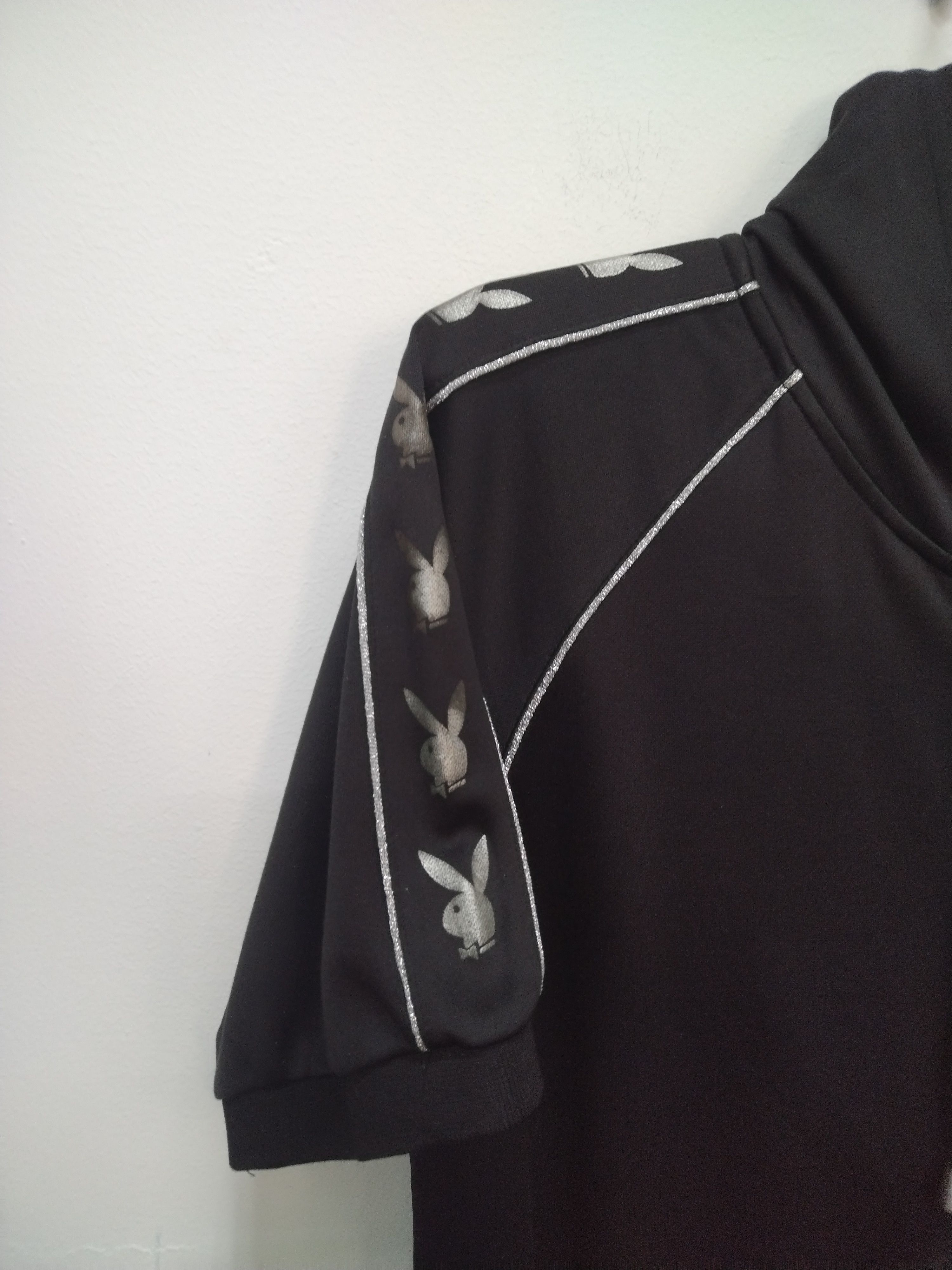 Playboy × Vintage 💥Hoodie S/sleeve zipper Playboy Nice big ori crack print Size L / US 10 / IT 46 - 2 Thumbnail