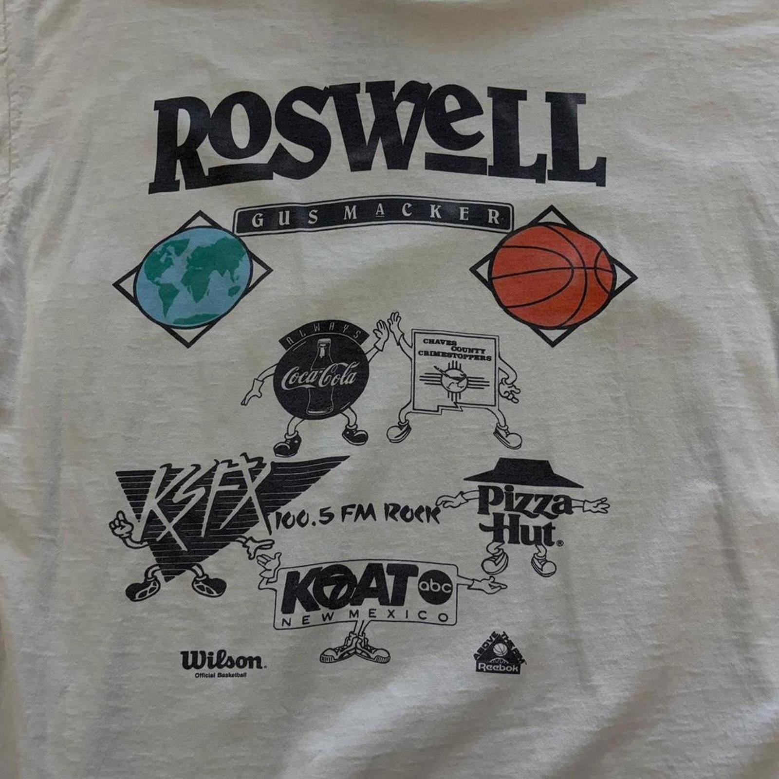 Vintage 1995 Gus Macker Roswell Basketball Tee Size US XL / EU 56 / 4 - 6 Thumbnail