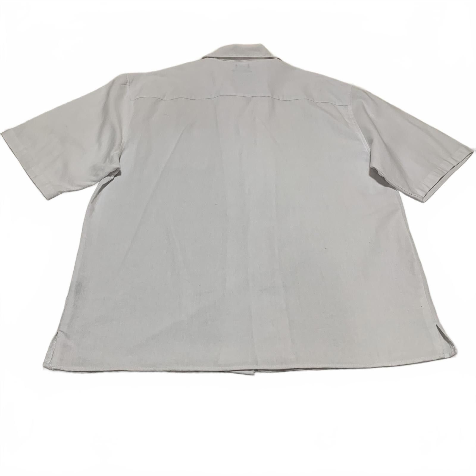 Trussardi Vtg 90s Trust Men's 3X White Linen Rayon Beach Shirt Size US XXL / EU 58 / 5 - 2 Thumbnail