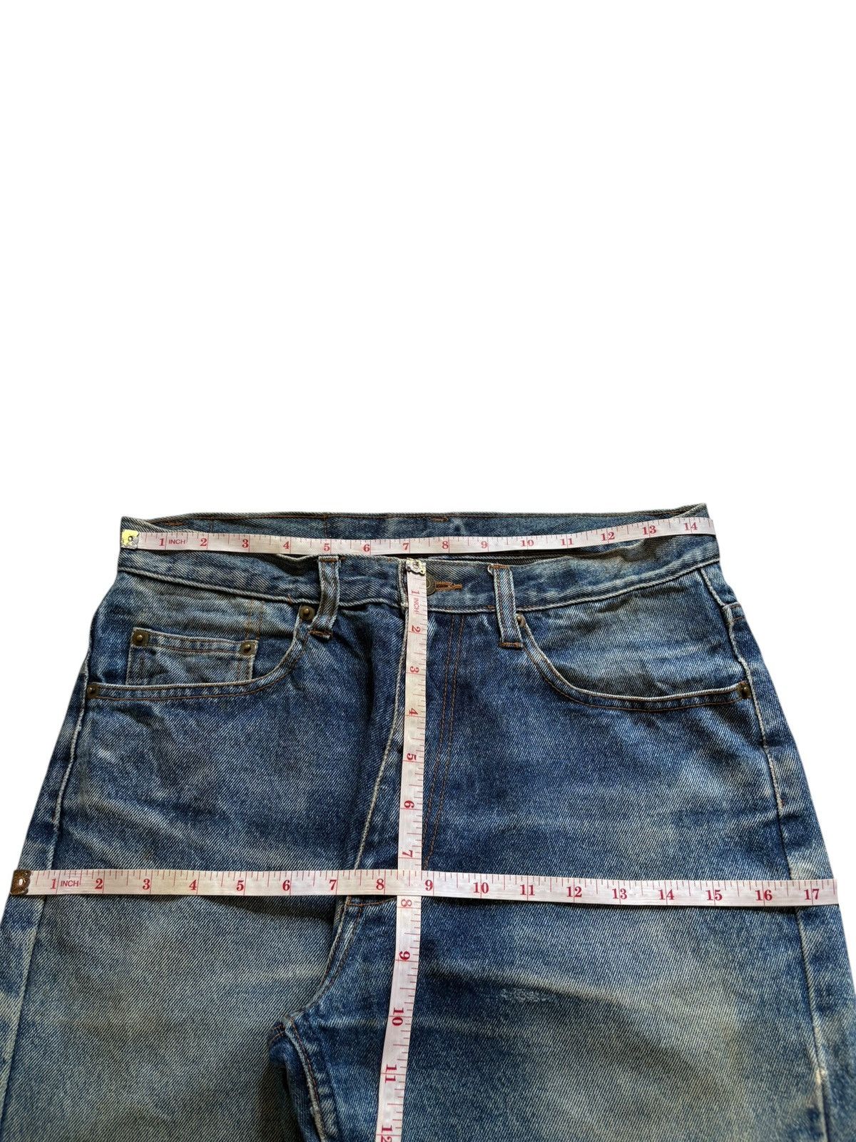 Japanese Brand Vintage Japanese Brand Mud Wash Distressed Loose Jeans Size US 29 - 12 Thumbnail