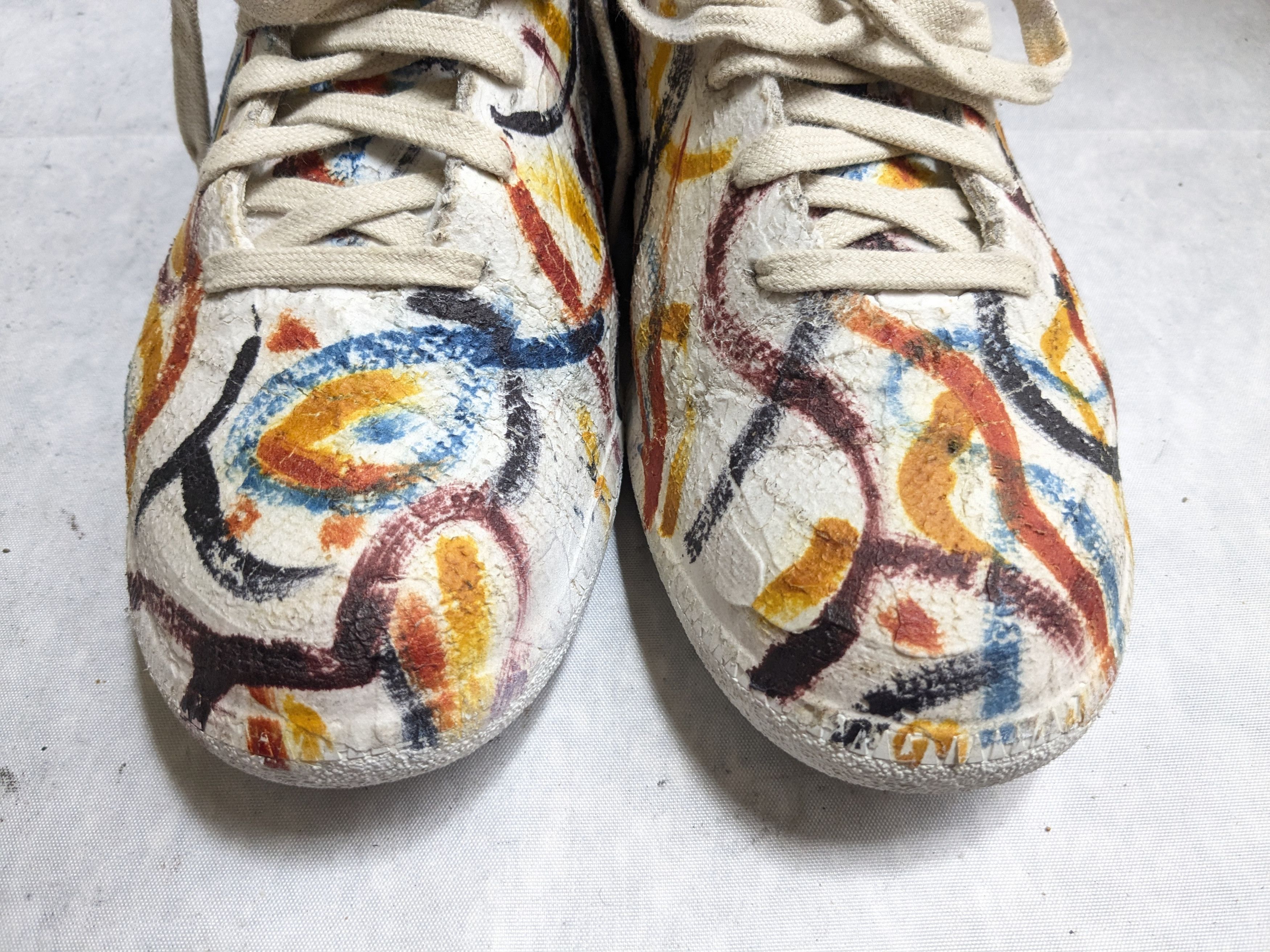 Maison Margiela Maison Margiela GAT Replica Paint Splatter White 10 43 Lows Size US 10 / EU 43 - 3 Thumbnail