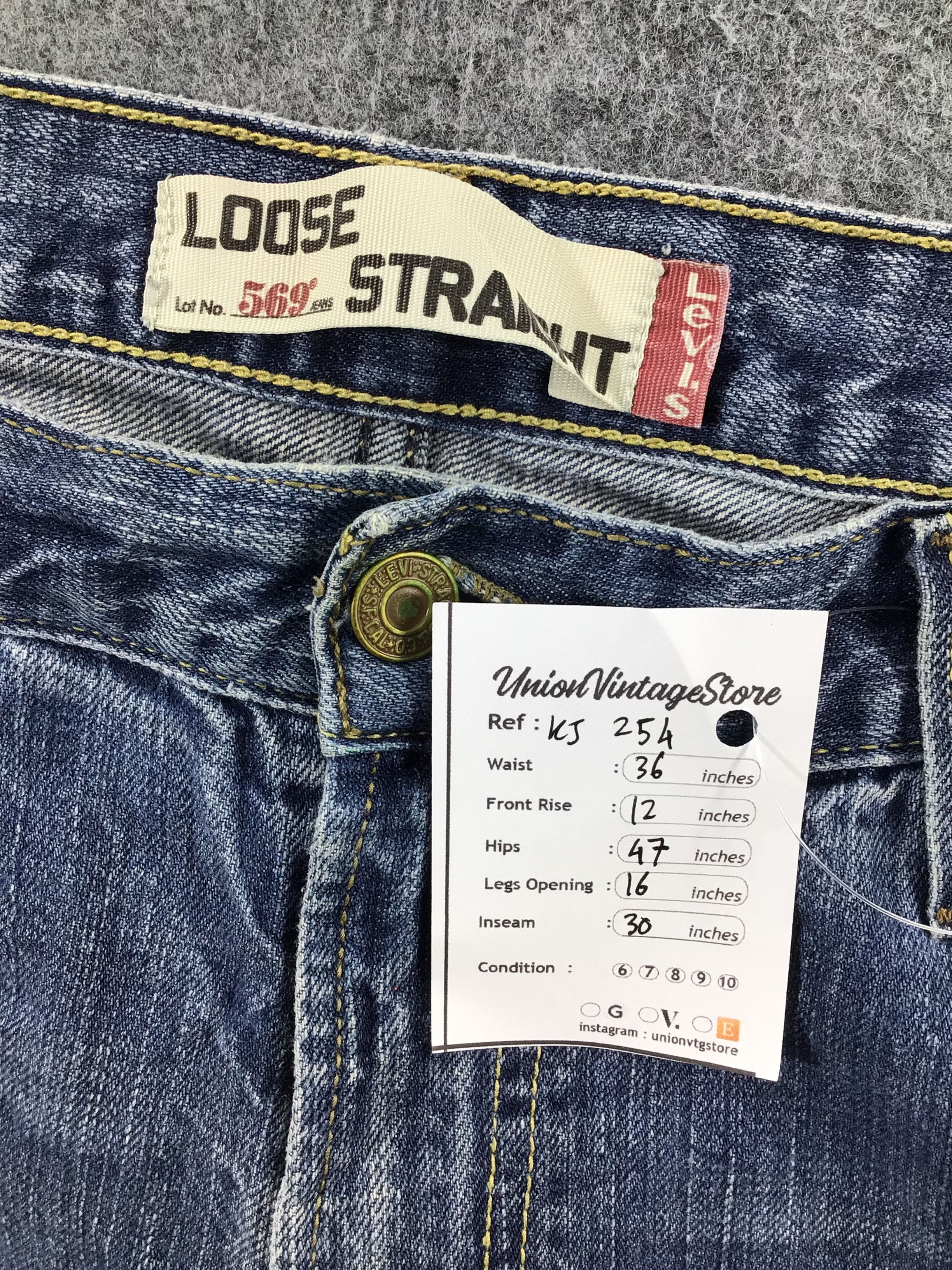 Levi's Vintage Levis 569 Jeans Faded Blue Denim KJ254 Size US 36 / EU 52 - 12 Thumbnail