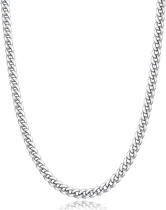 Other 316L Stainless Steel Diamond-Cut Cuban Link Chain Necklace Size ONE SIZE - 1 Thumbnail