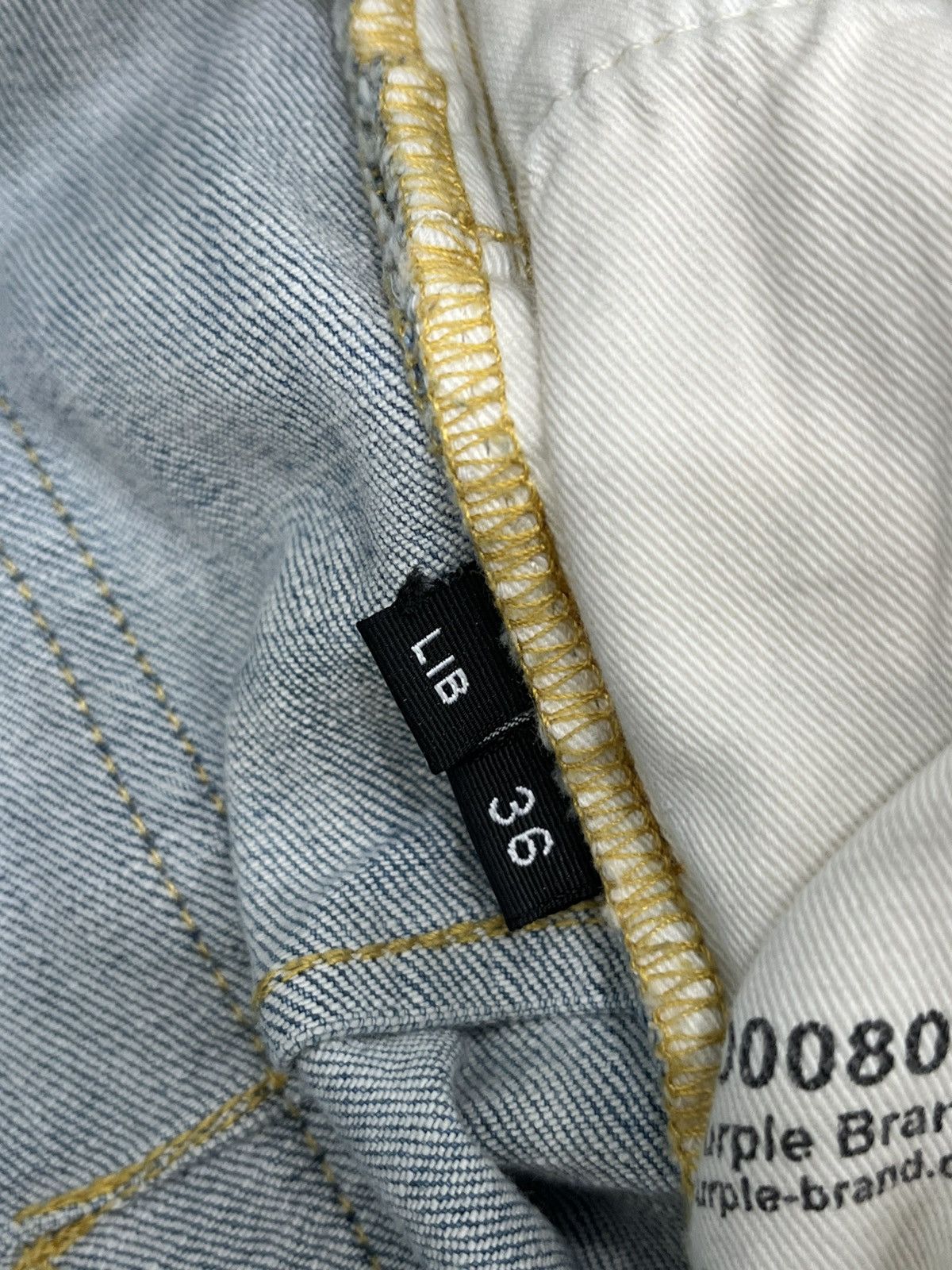 Purple Brand Purple Brand P002 Repair Drop-Fit Skinny Jeans Size US 36 / EU 52 - 11 Thumbnail