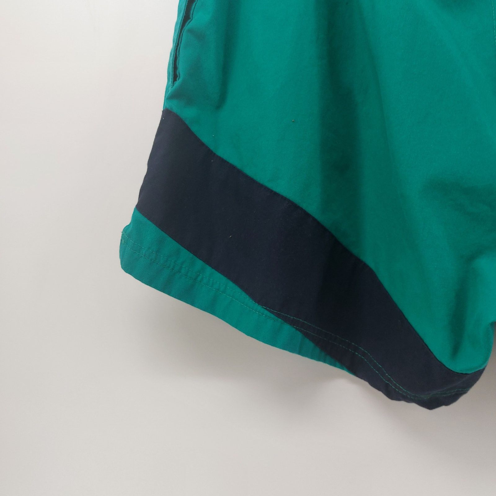 Vintage Vintage Swim Trunks Drawstring Beach Pool Green Navy Blue L Size US 35 - 7 Thumbnail