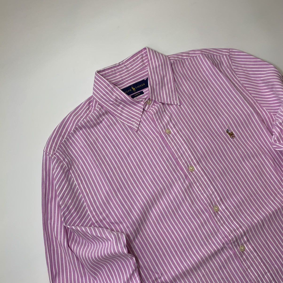 Ralph Lauren Polo Ralph Lauren Pink Striped Shirt Button Ups Size US M / EU 48-50 / 2 - 3 Thumbnail